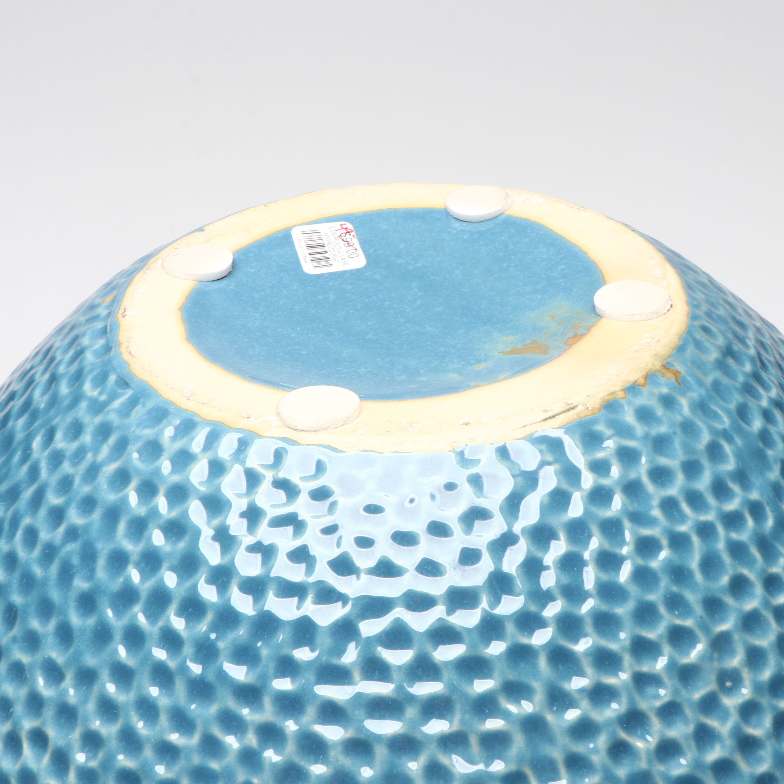 Arhaus "Eva" Round and Tall Vases with Other Blue Ceramic Vase