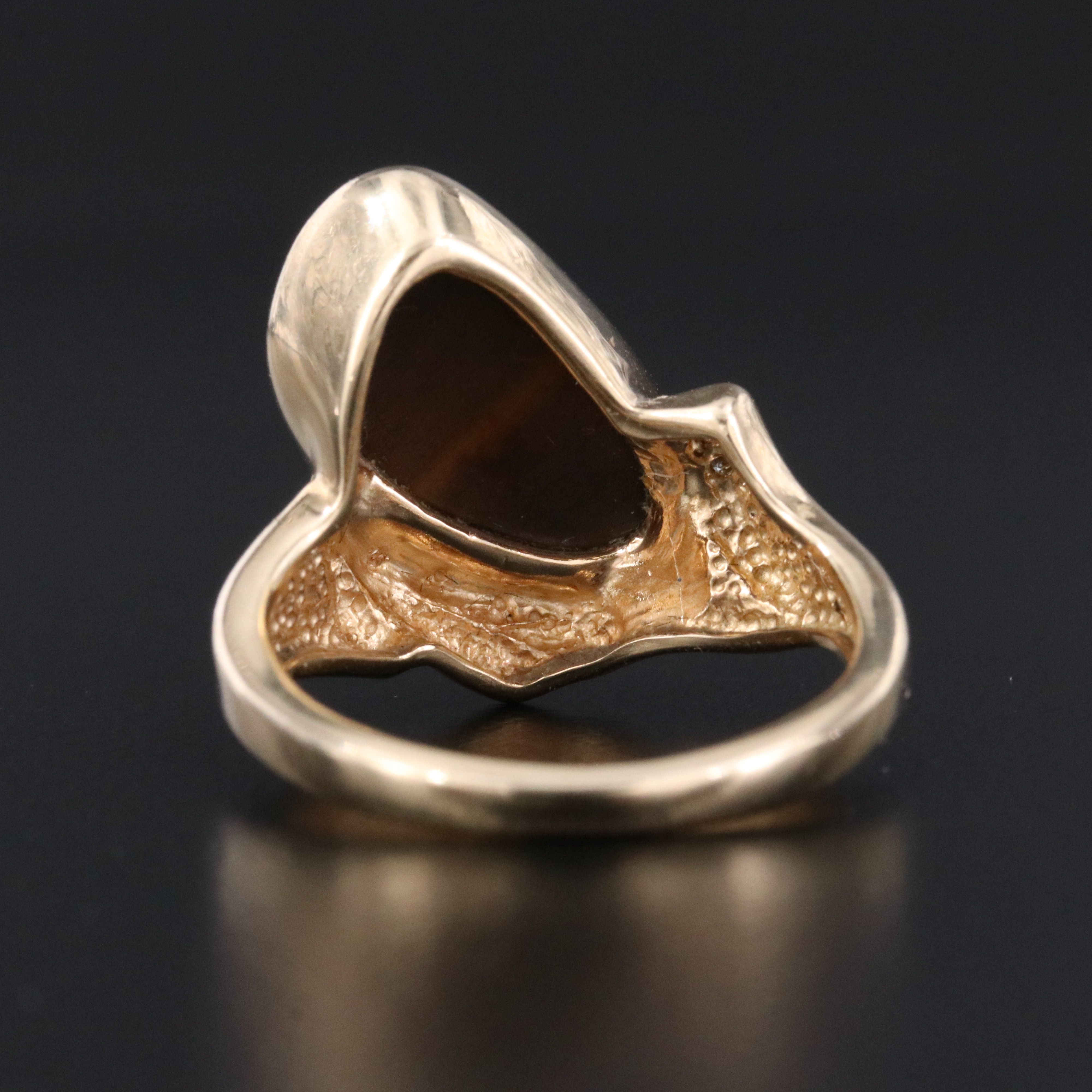 14K Opal Doublet and Diamond Ring