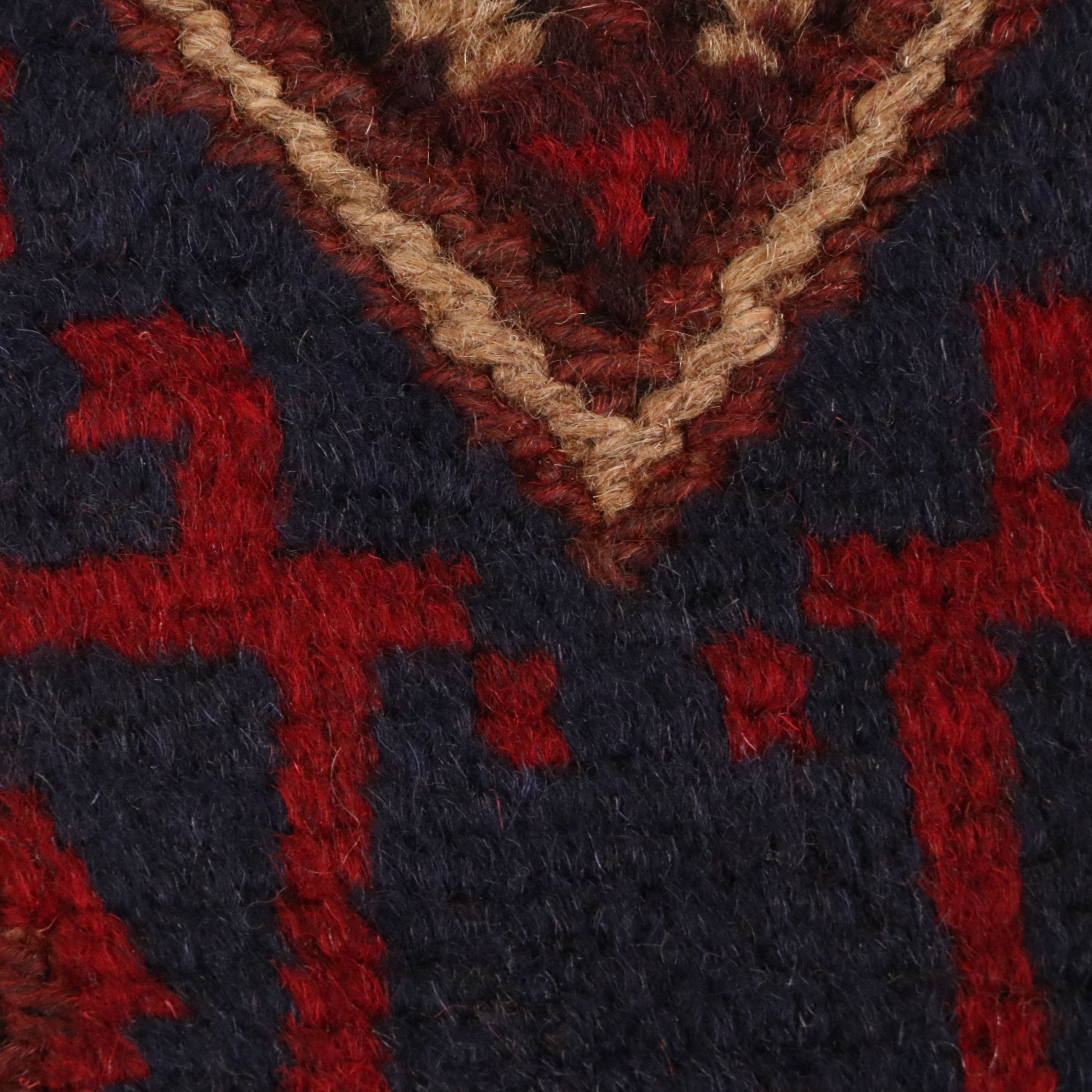 1'10 x 8'3 Handmade Afghan Mashwani Carpet Runner