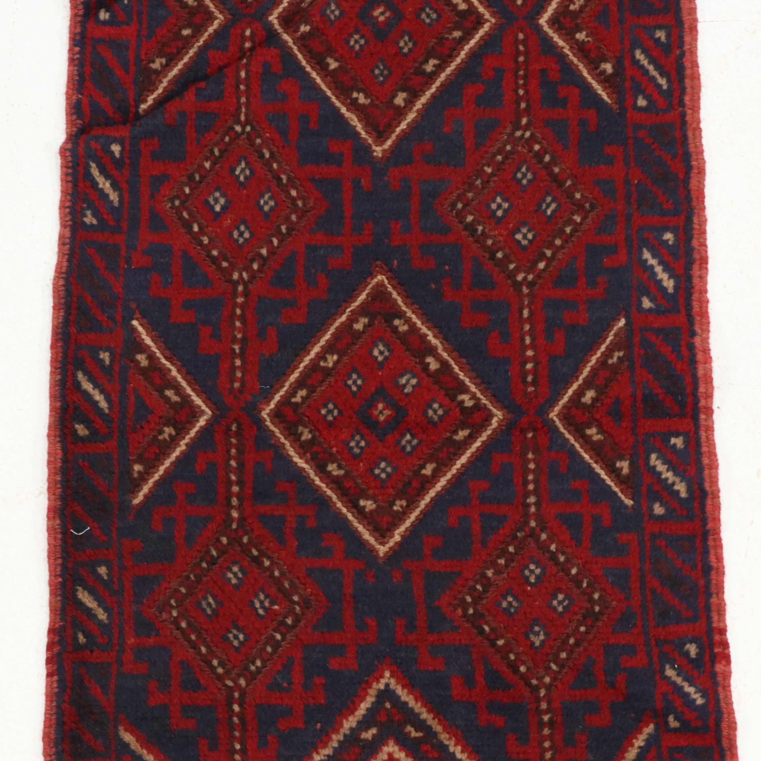 1'10 x 8'3 Handmade Afghan Mashwani Carpet Runner