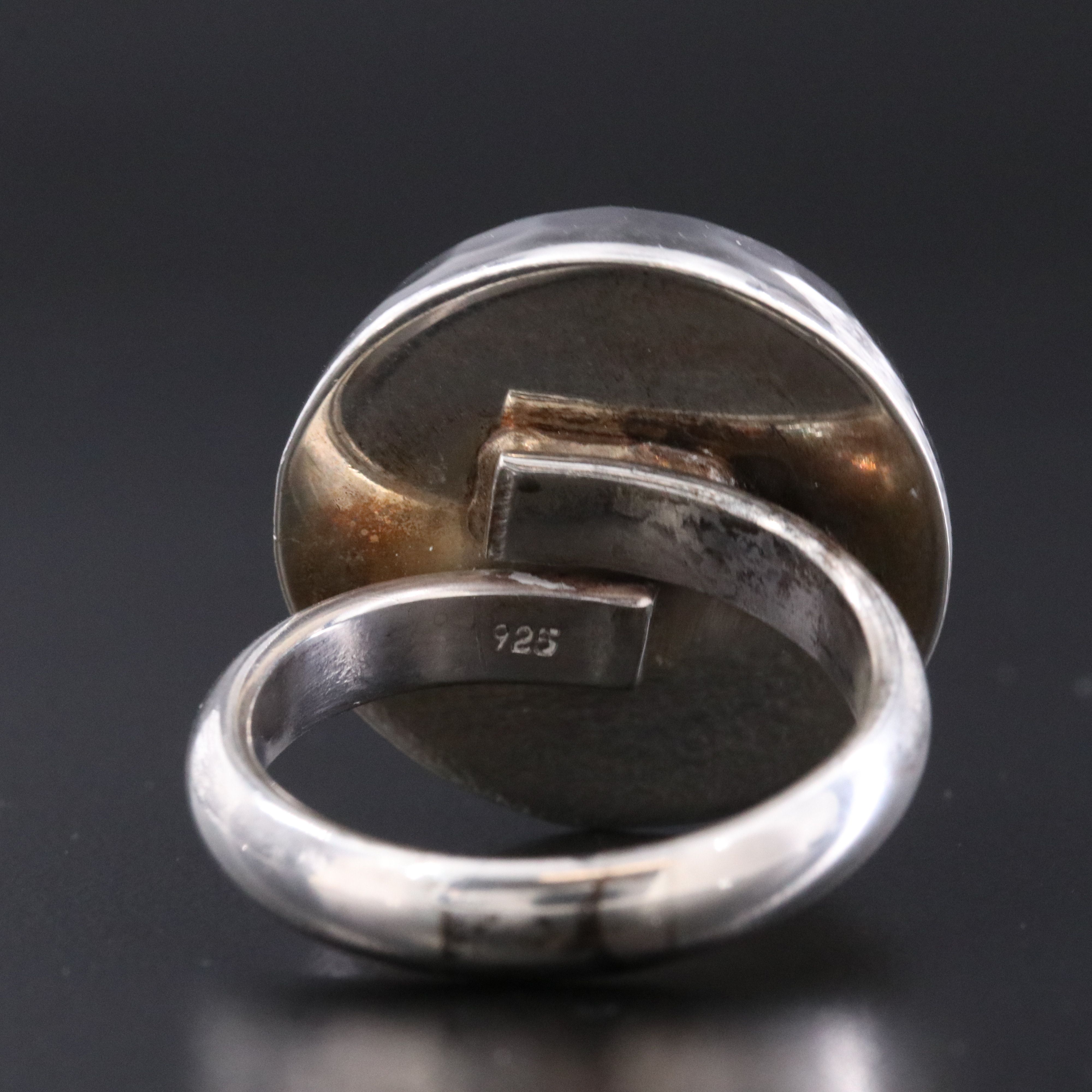 Sterling Hammered Dome Ring