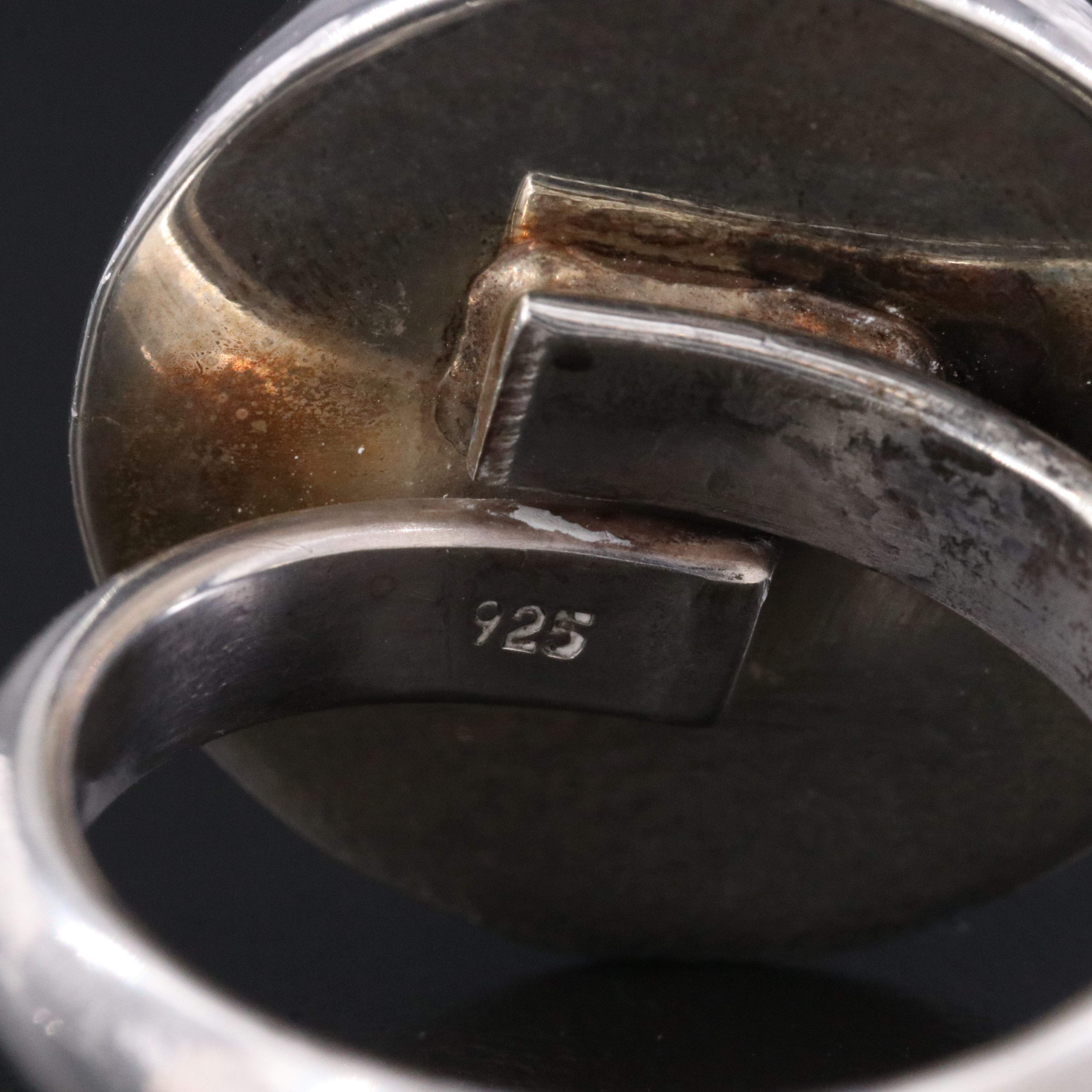 Sterling Hammered Dome Ring