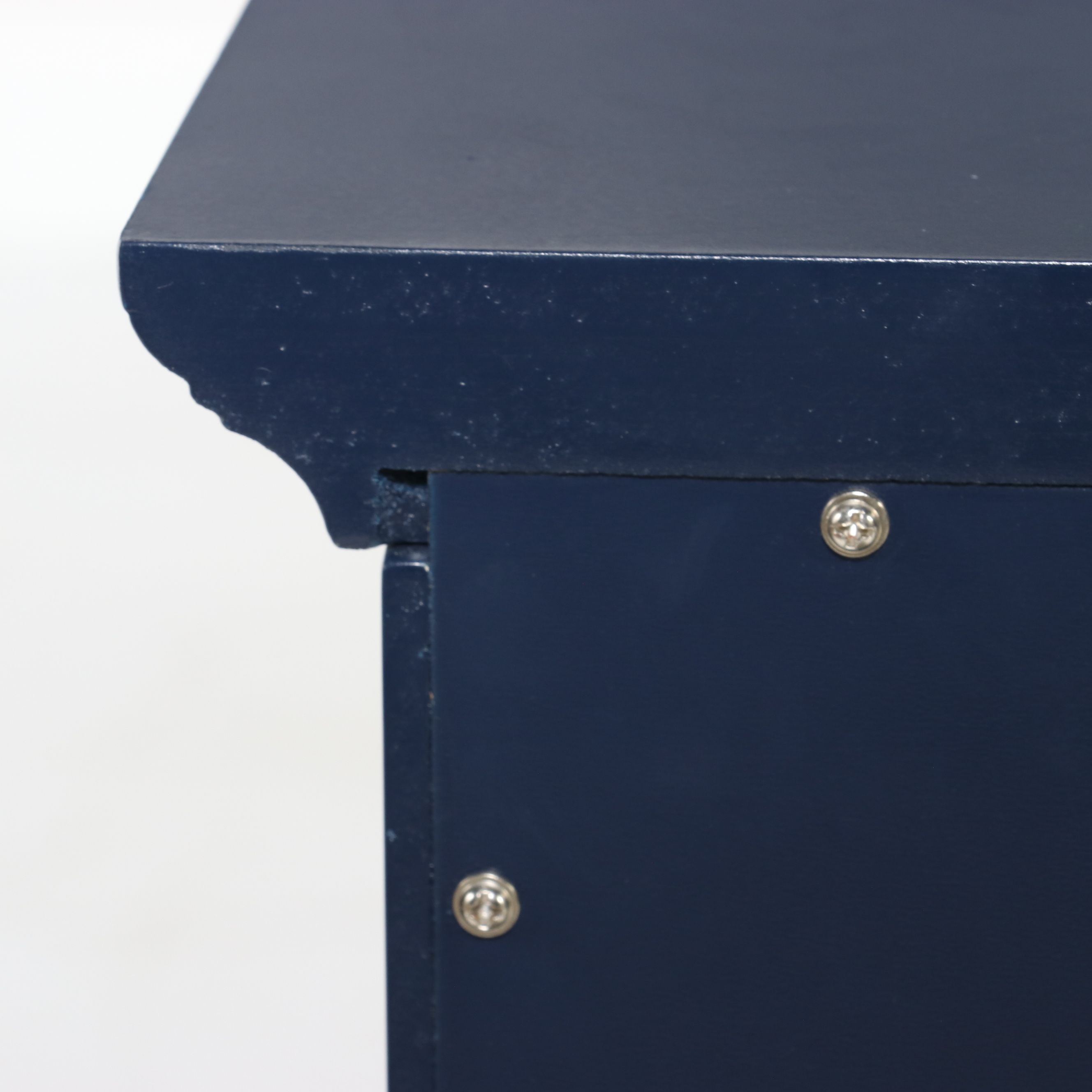 Sauder "Harvey Park" Navy Blue Fretwork Accent Cabinet