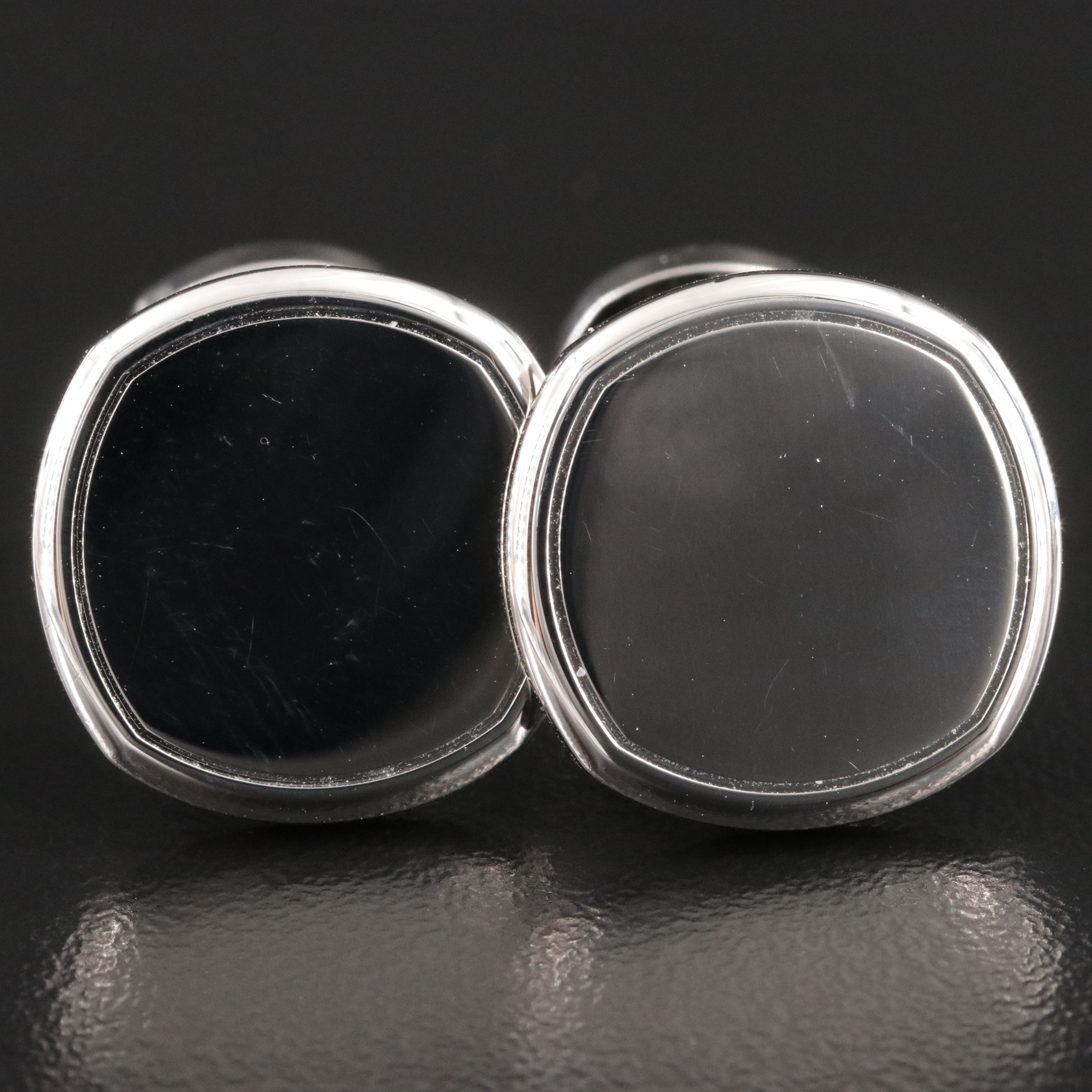 Cartier Drive de Cartier Sterling Cufflinks with  COA