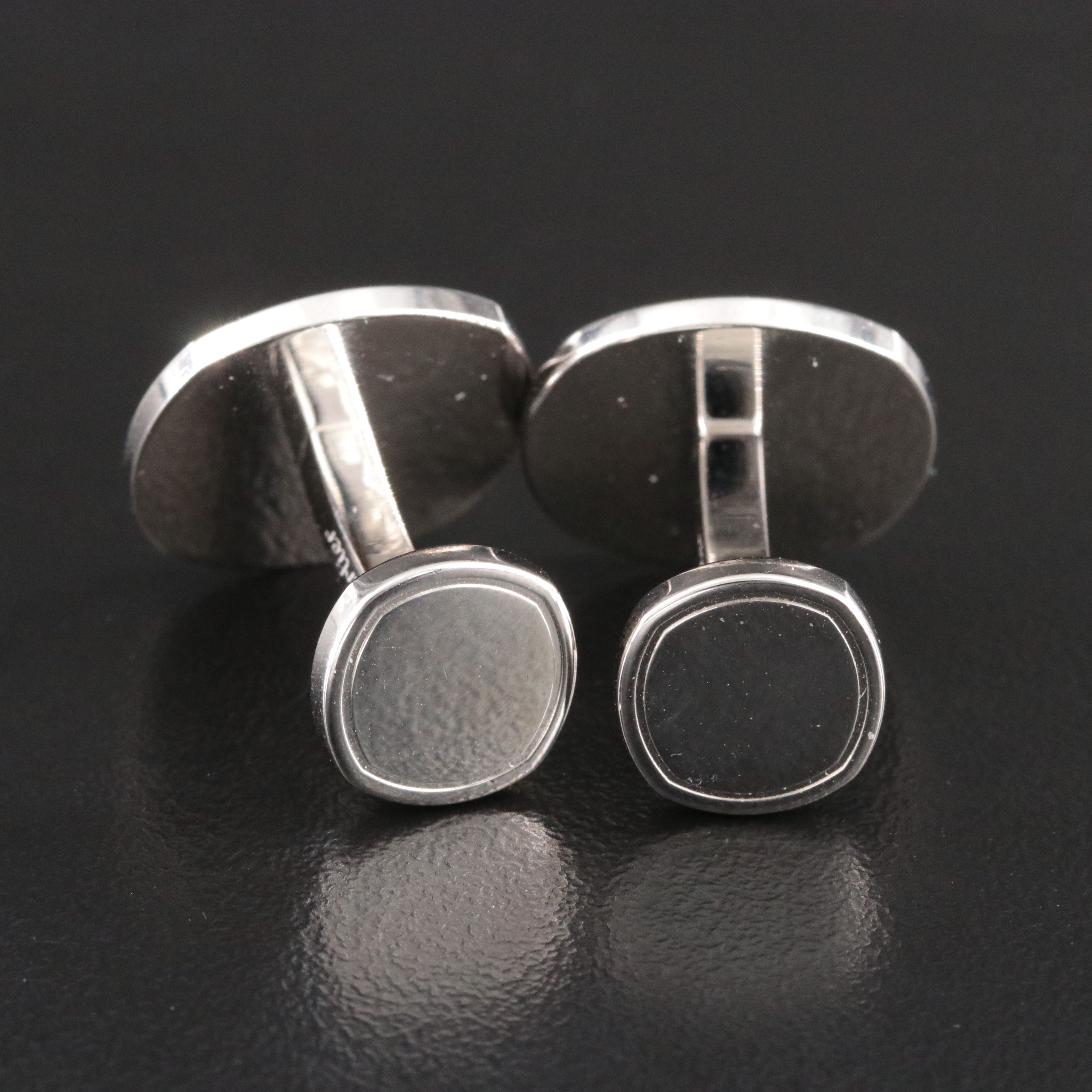 Cartier Drive de Cartier Sterling Cufflinks with  COA
