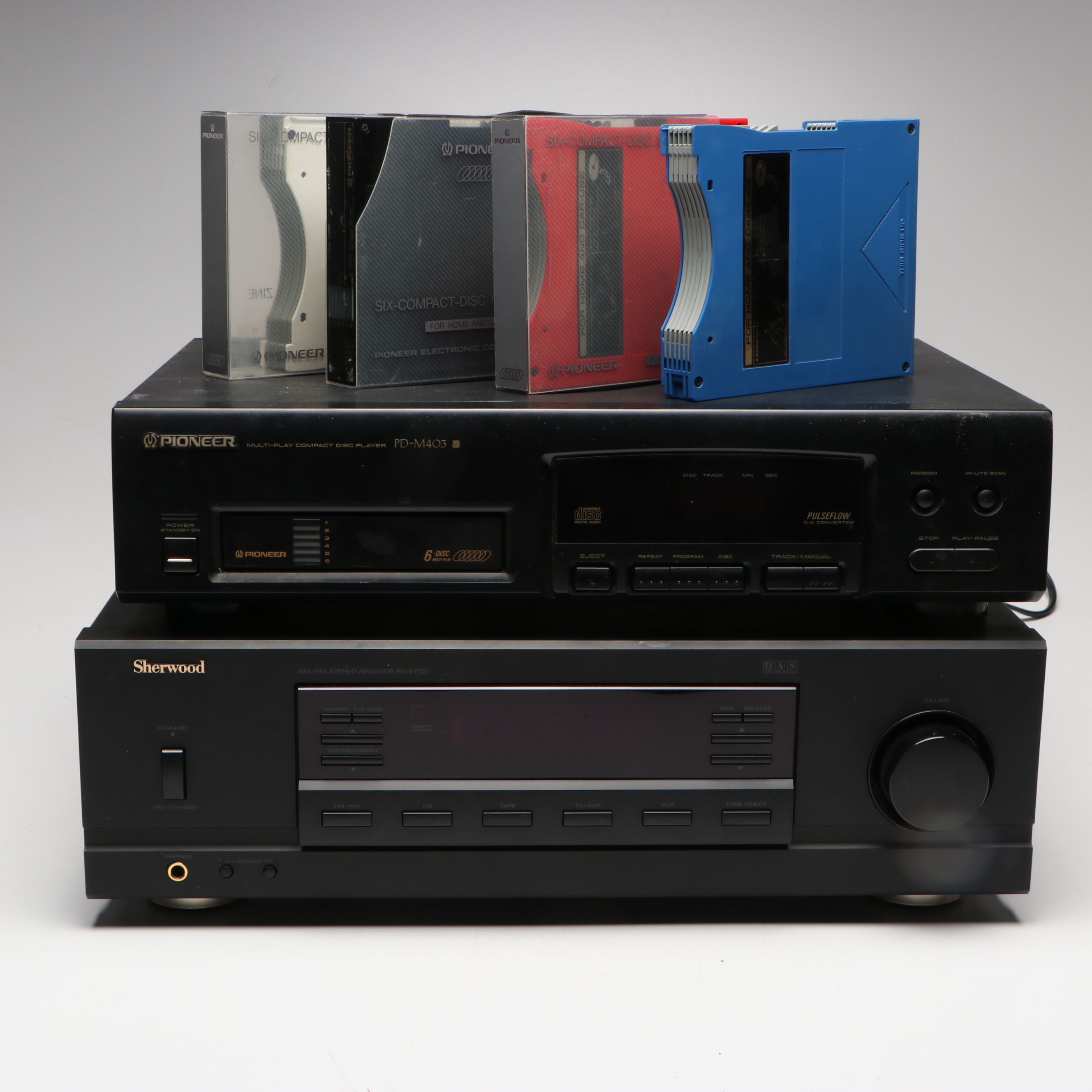 Sherwood RX-4195 Stereo Receiver and Pioneer PD-M403 CD Player
