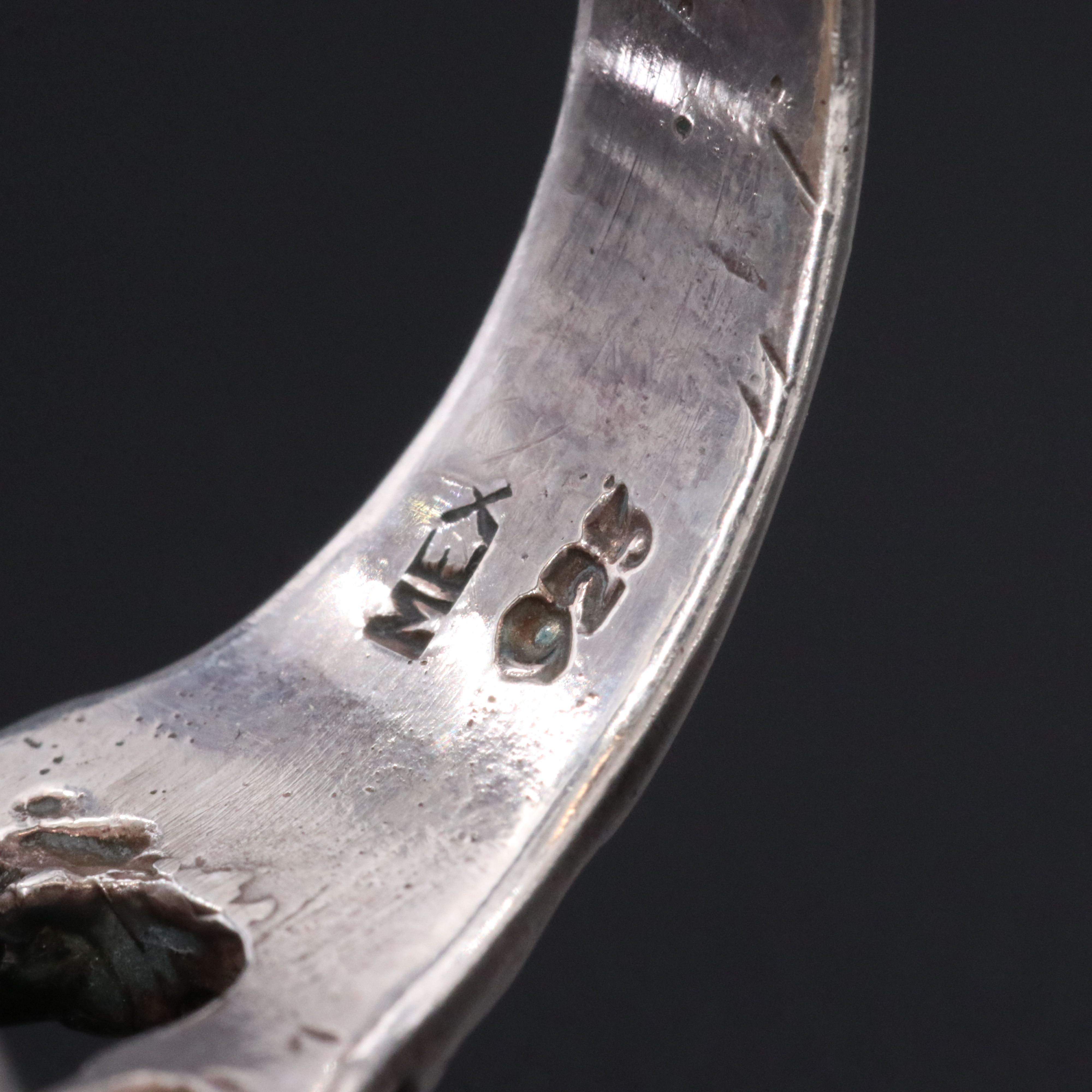 Mexican Sterling Crowned Skull Ring