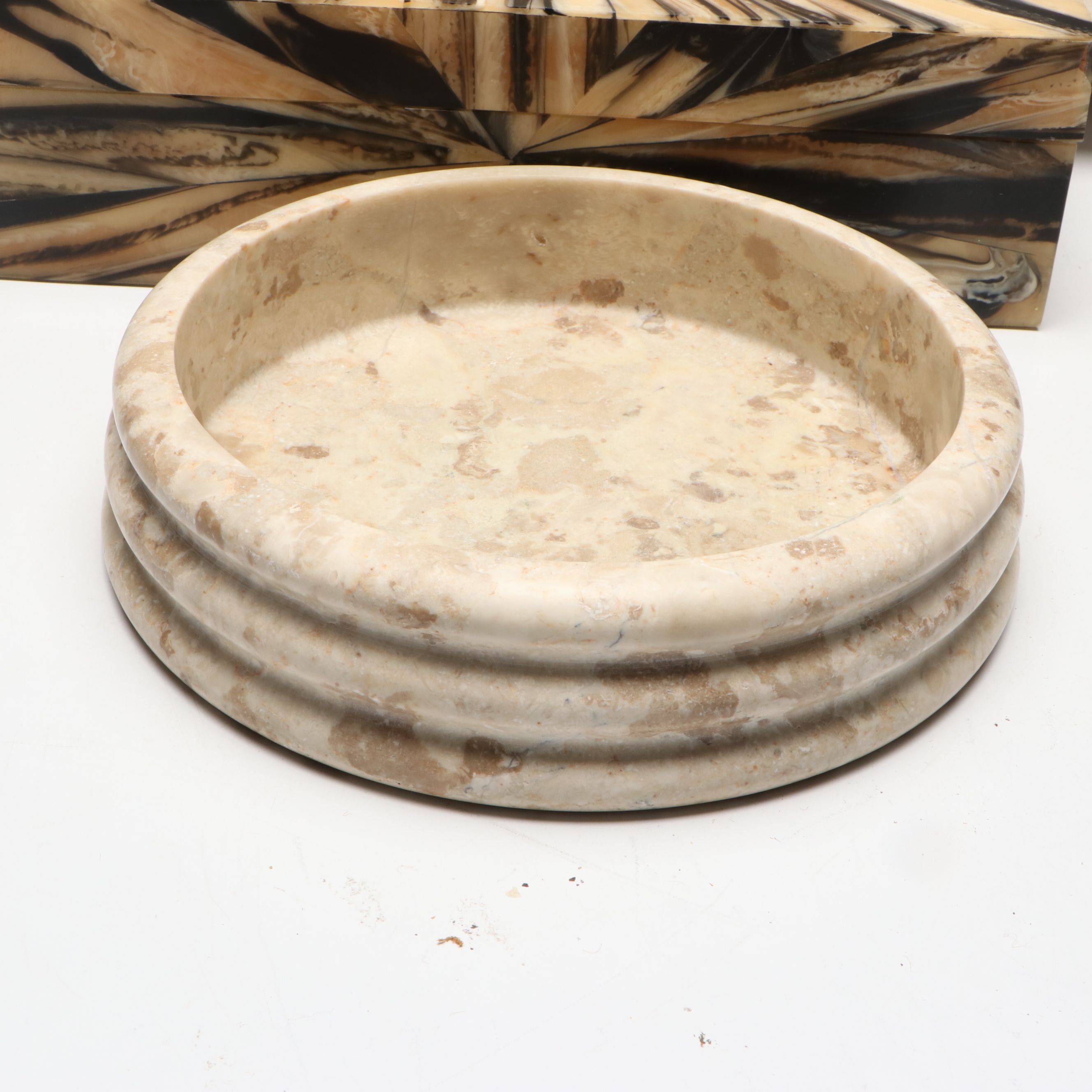 Persimmon Lane "Sunburst" Box with Natural Material Spheres and Other Décor