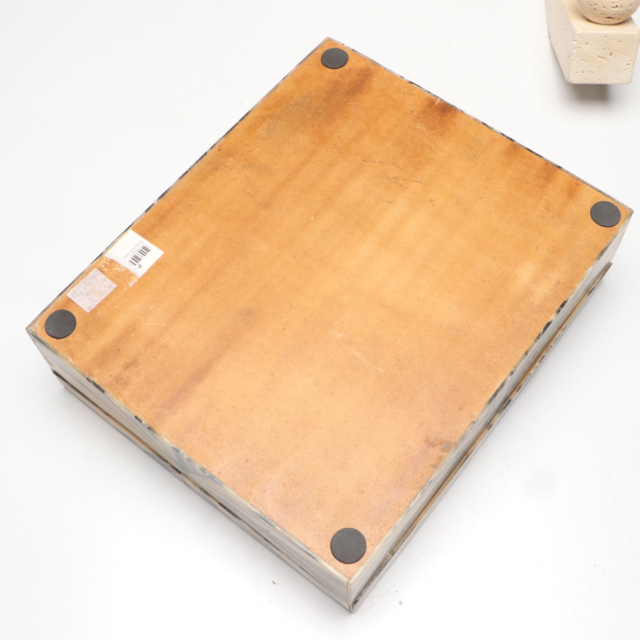 Persimmon Lane "Sunburst" Box with Natural Material Spheres and Other Décor