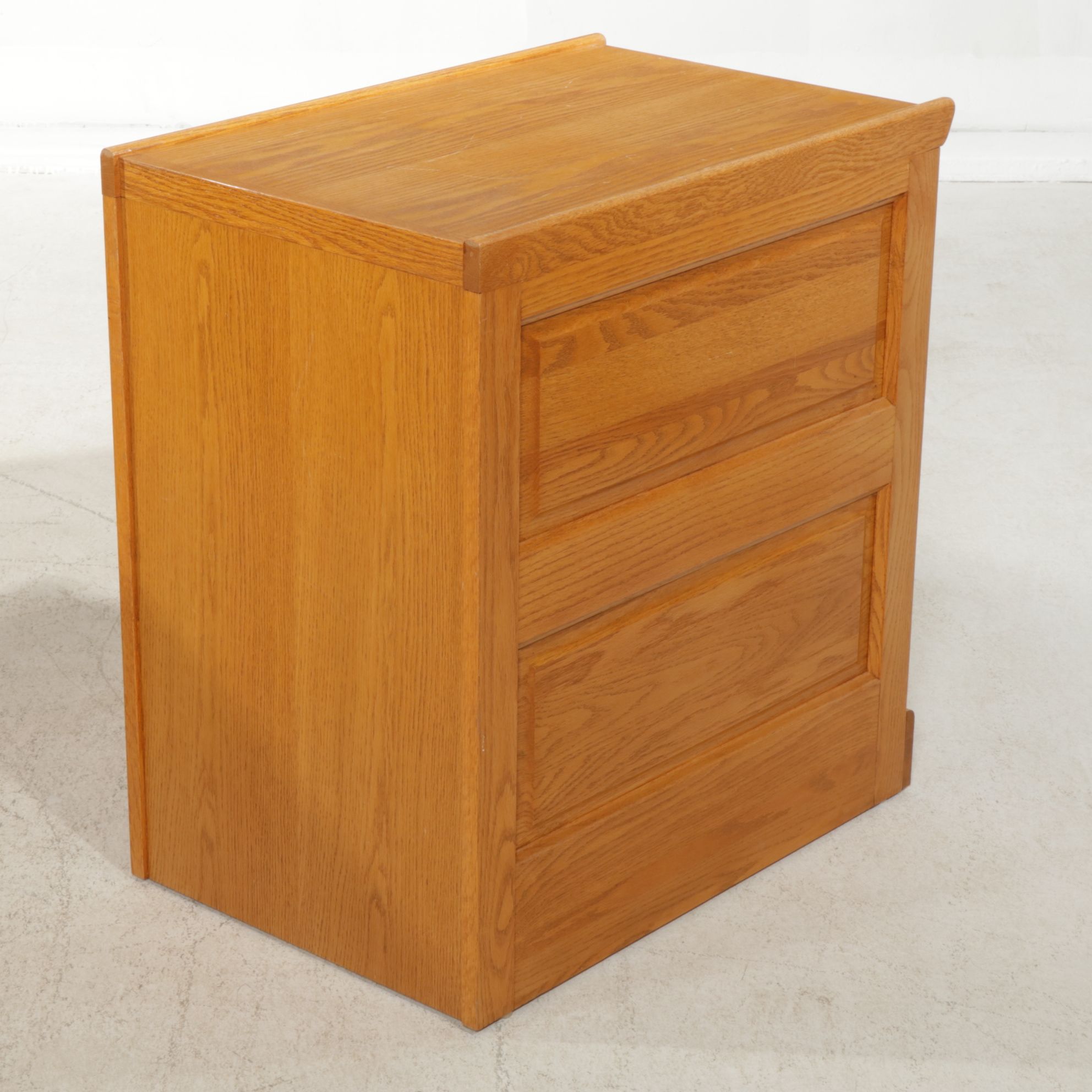 Winner's Only Oak Executive Desk, Office Chair, and File Cabinet, 21st Century