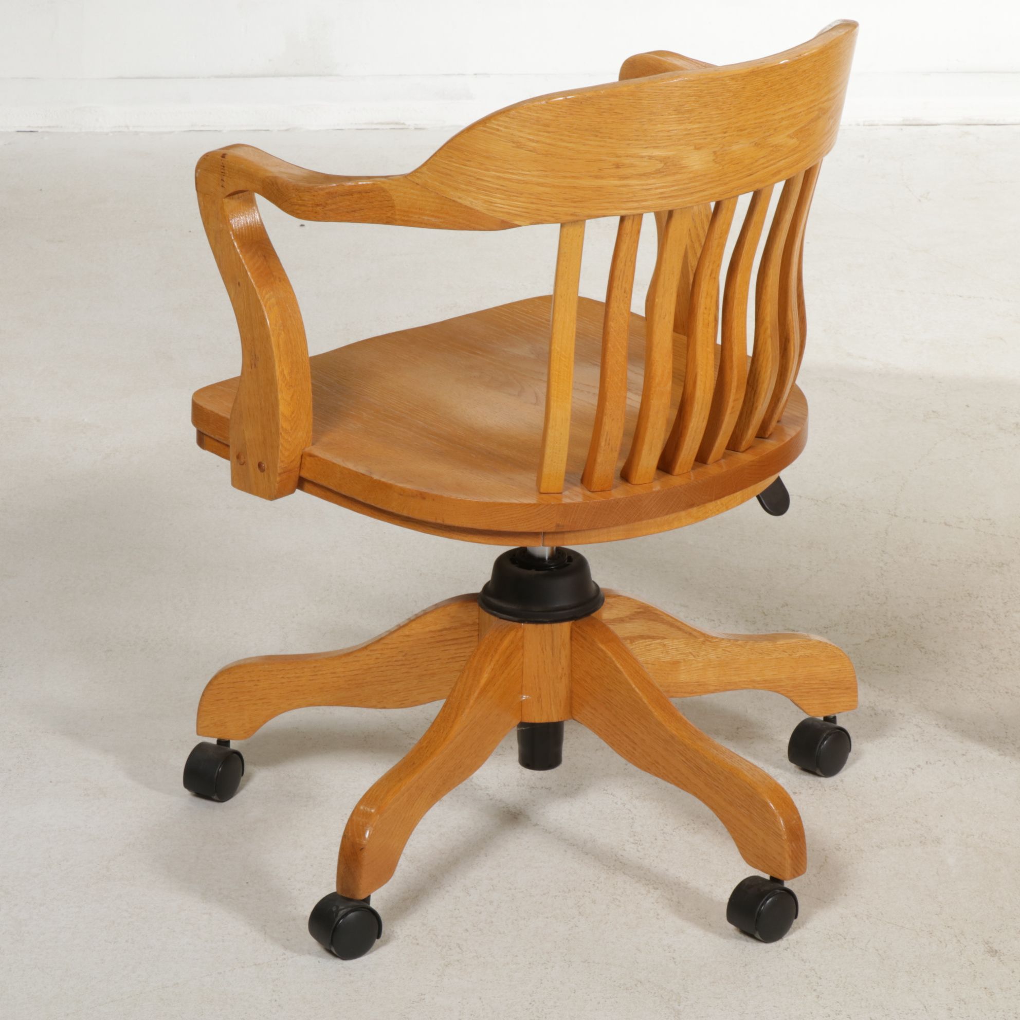 Winner's Only Oak Executive Desk, Office Chair, and File Cabinet, 21st Century