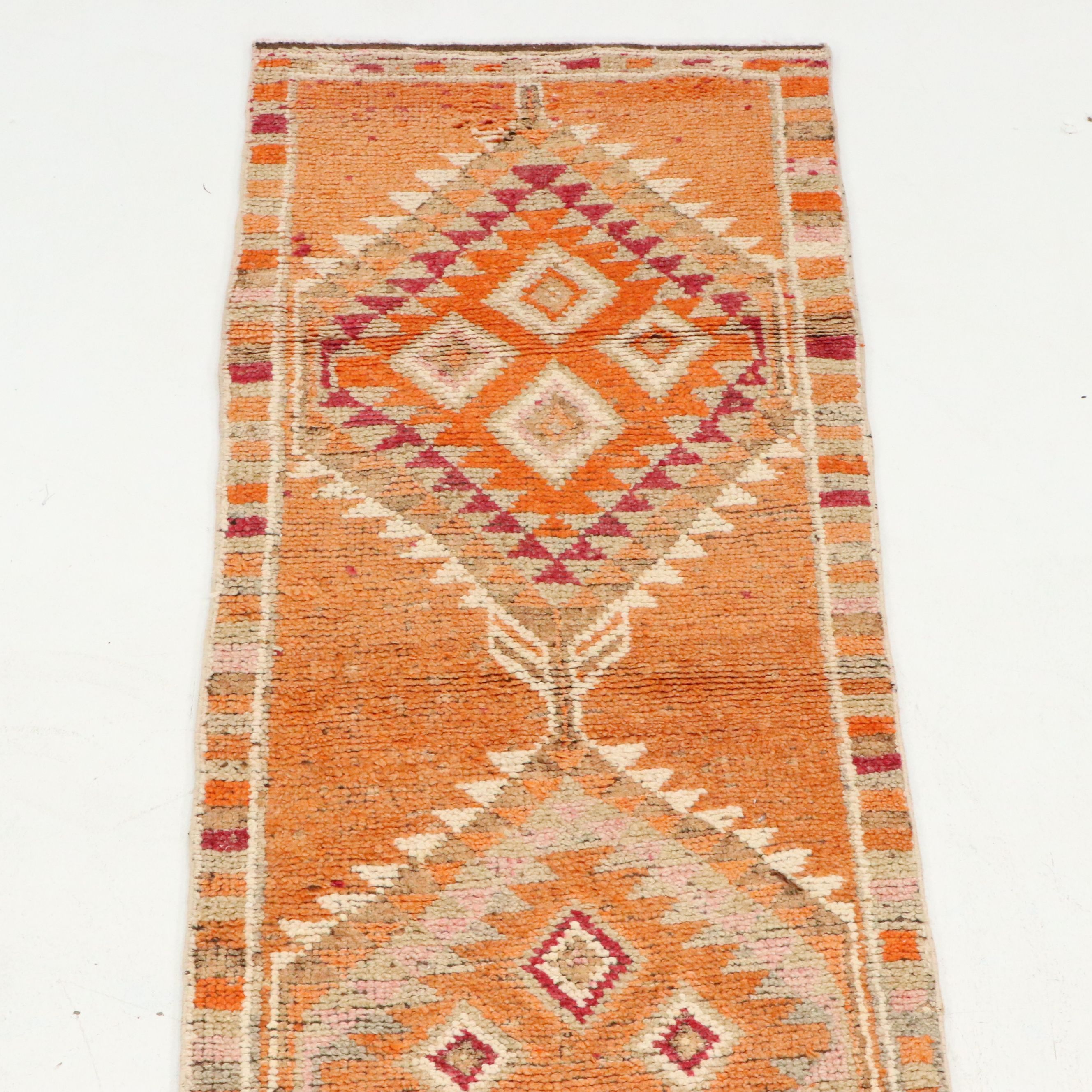 2'7 x 12' Hand-Knotted Turkish Anatolian Carpet Runner