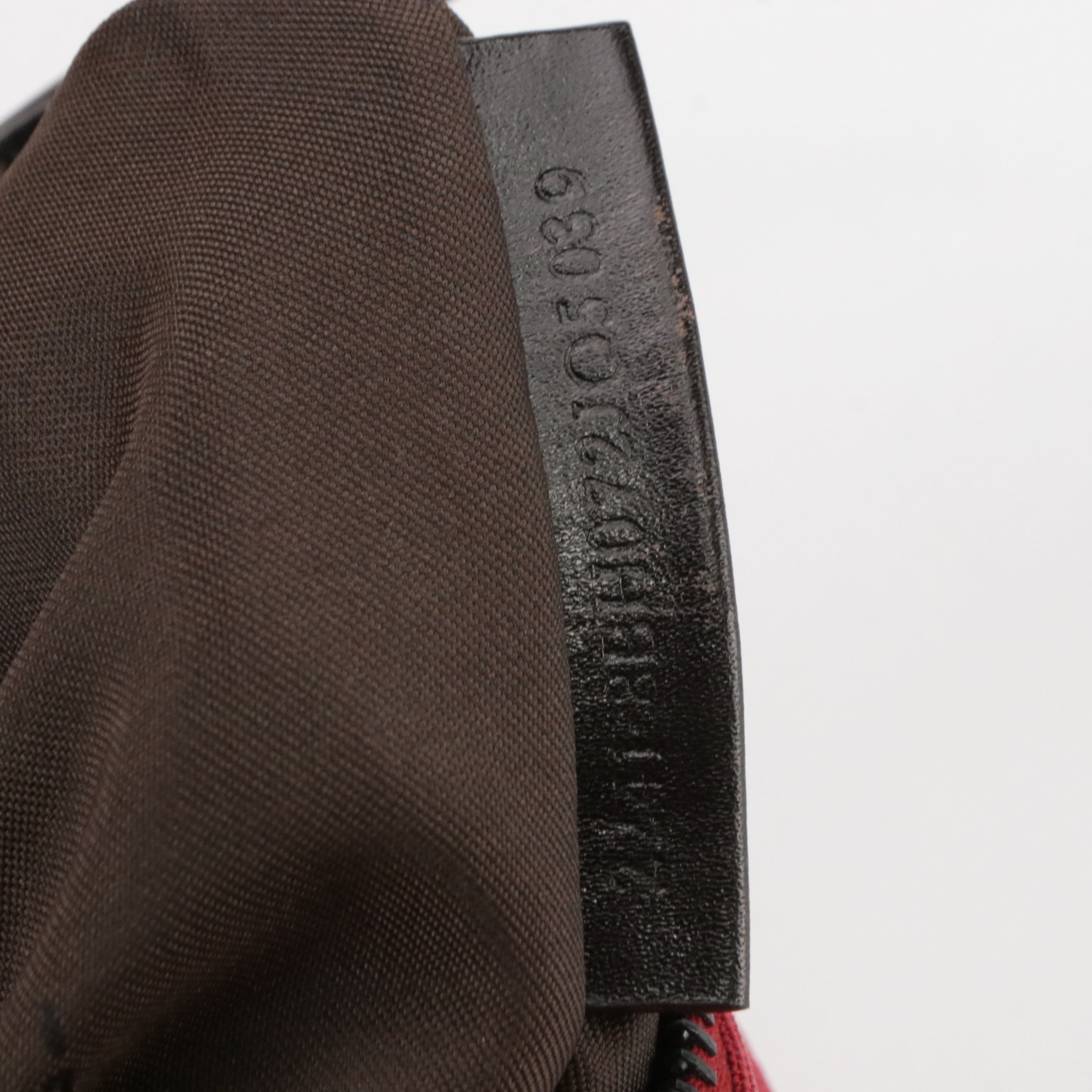 Fendi Small Tote Bag in Raspberry Pink Zucchino Nylon and Brown Leather Trim