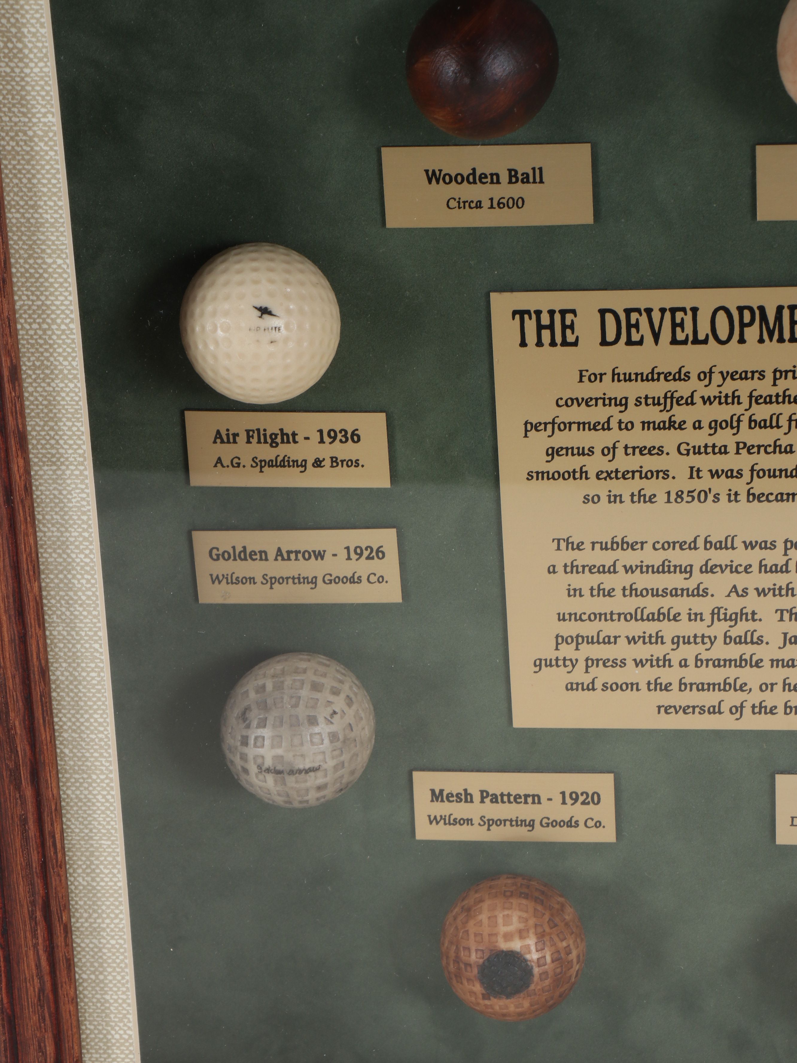 Commemorative Golf Displays with Reproduction Balls and More