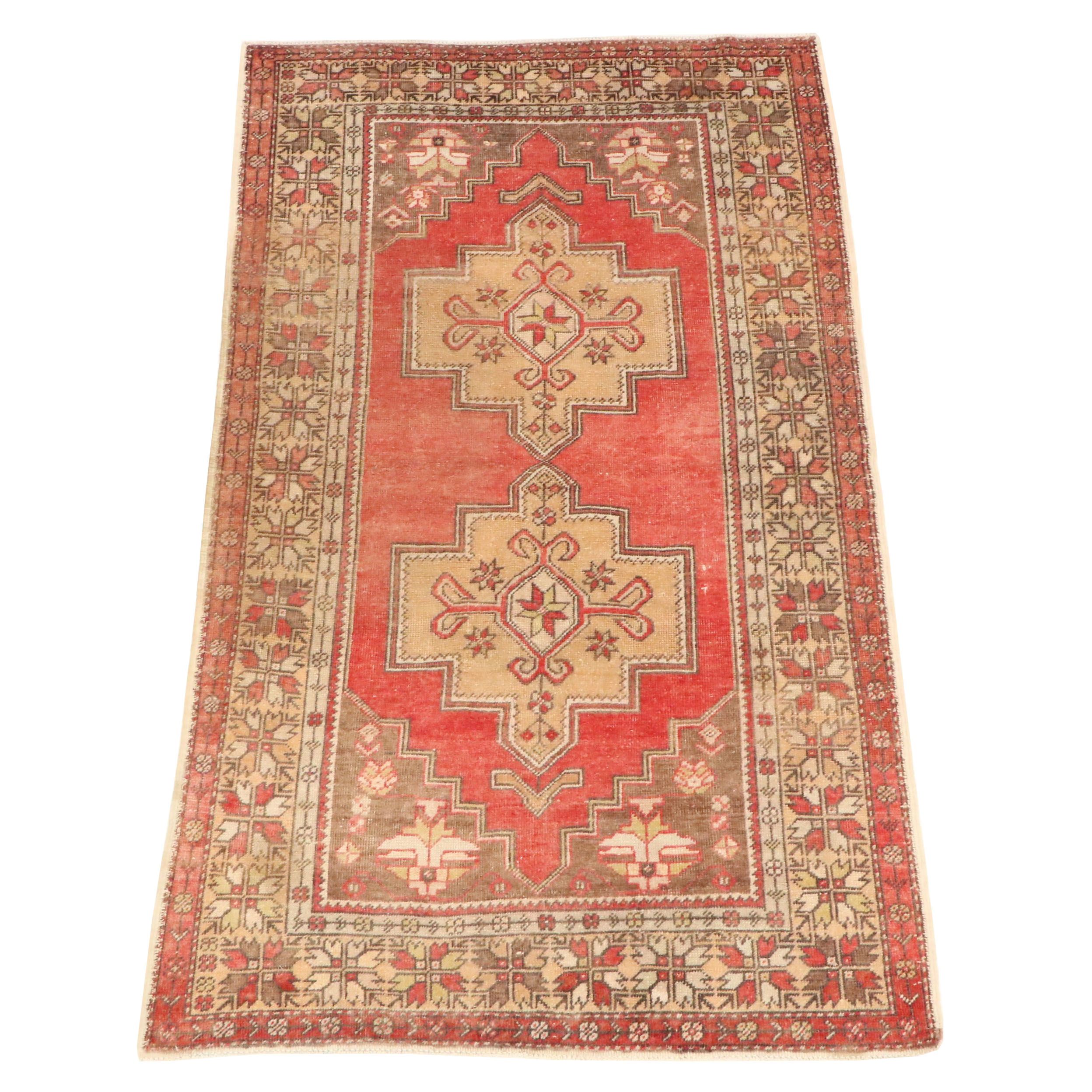 4'4 x 7'7 Hand-Knotted Turkish Anatolian Area Rug