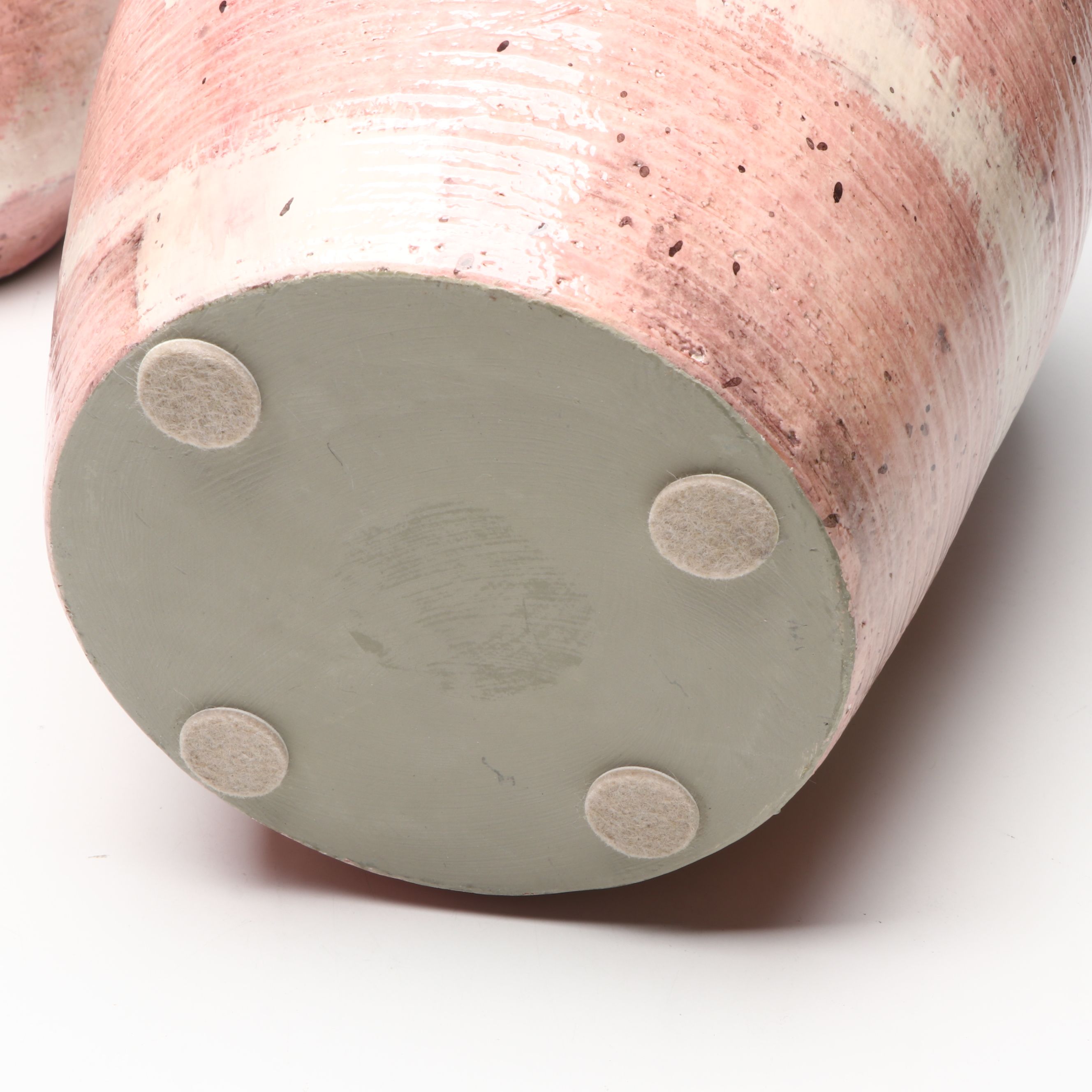 Wheel Thrown Ceramic Vases with Canisters and Hand-Painted Toleware Trays