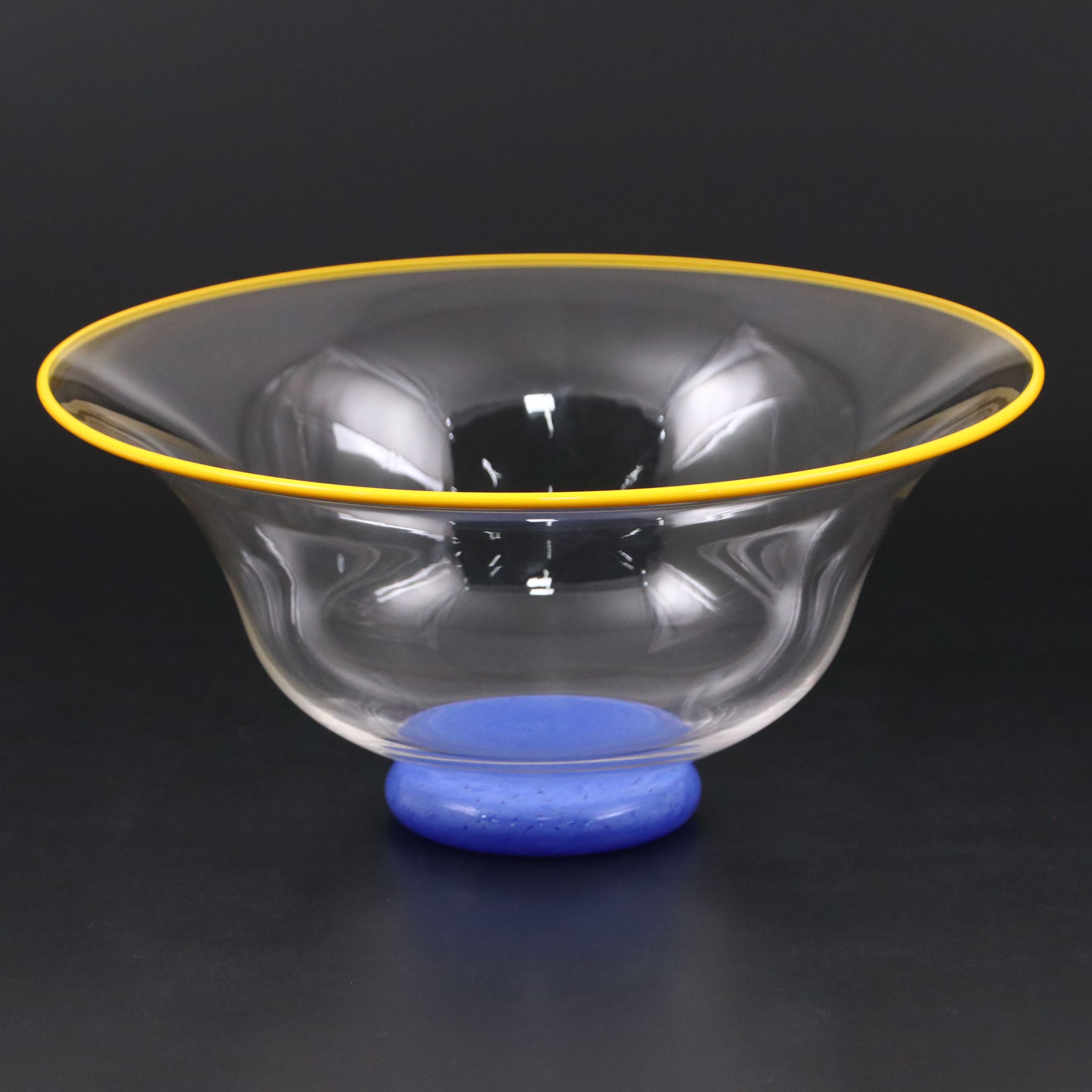 Modern Handblown Art Glass Bowl