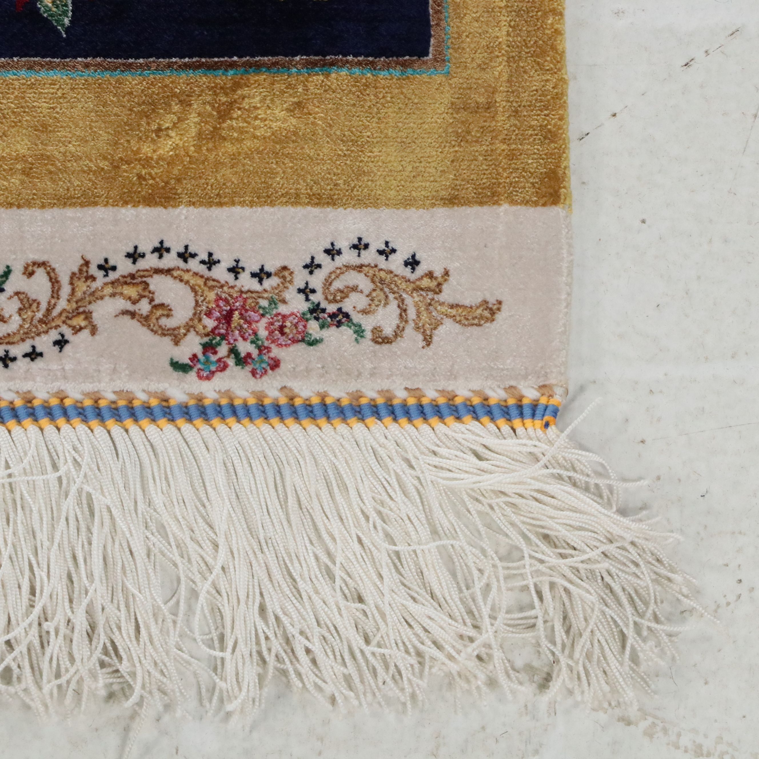 6'6 x 10'5 Machine Made Turkish Tabriz Style Silk Area Rug