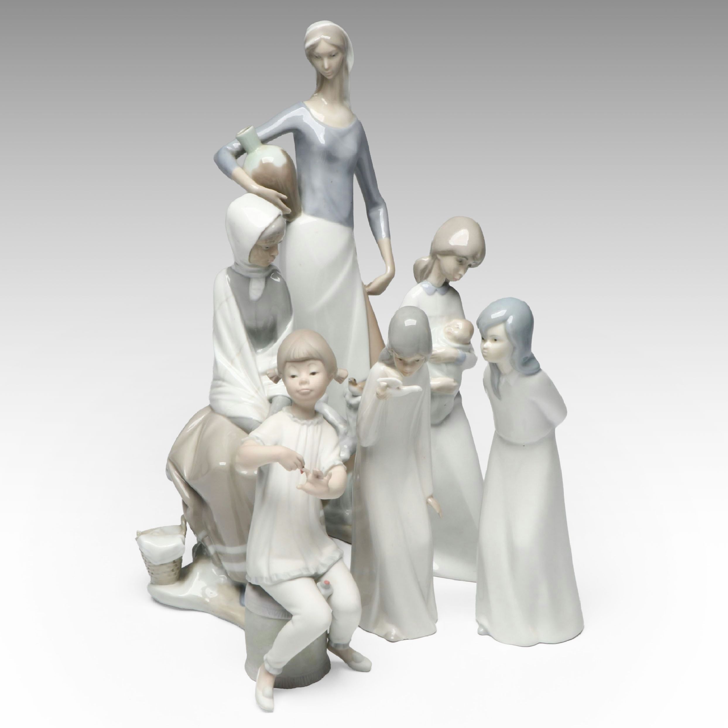 Lladró Style Porcelain Figurines