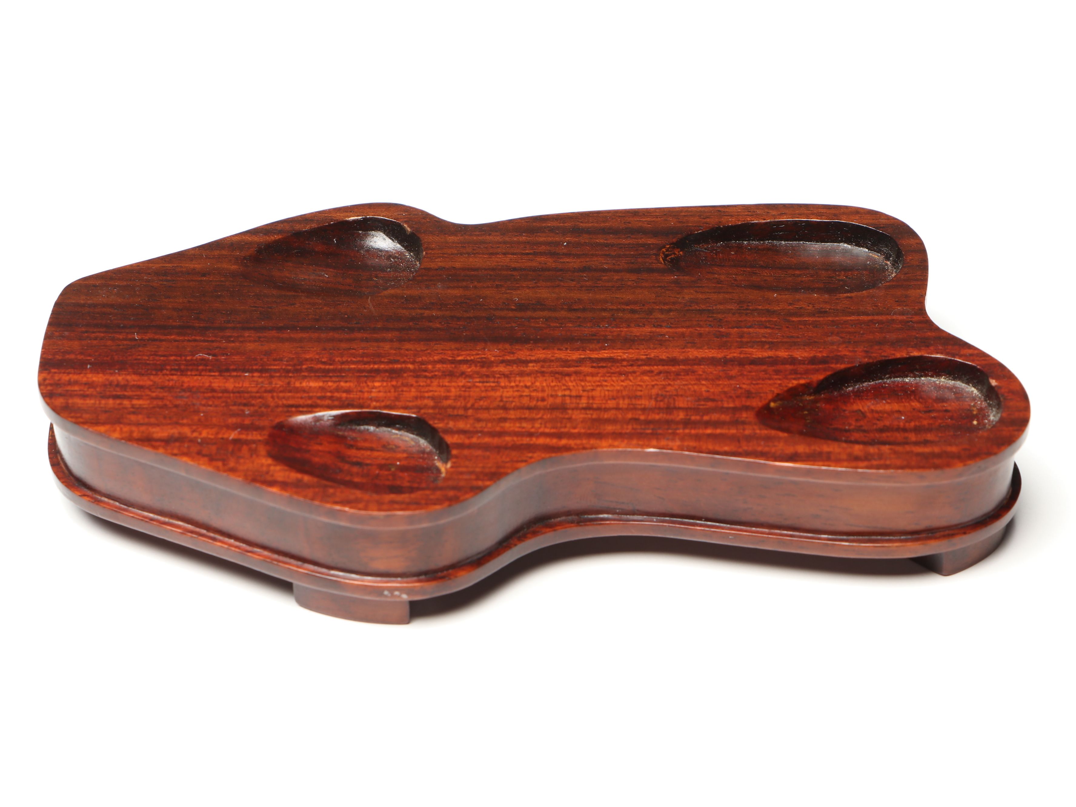 Chinese Guardian Lion Rock Crystal Figure on Wood Base