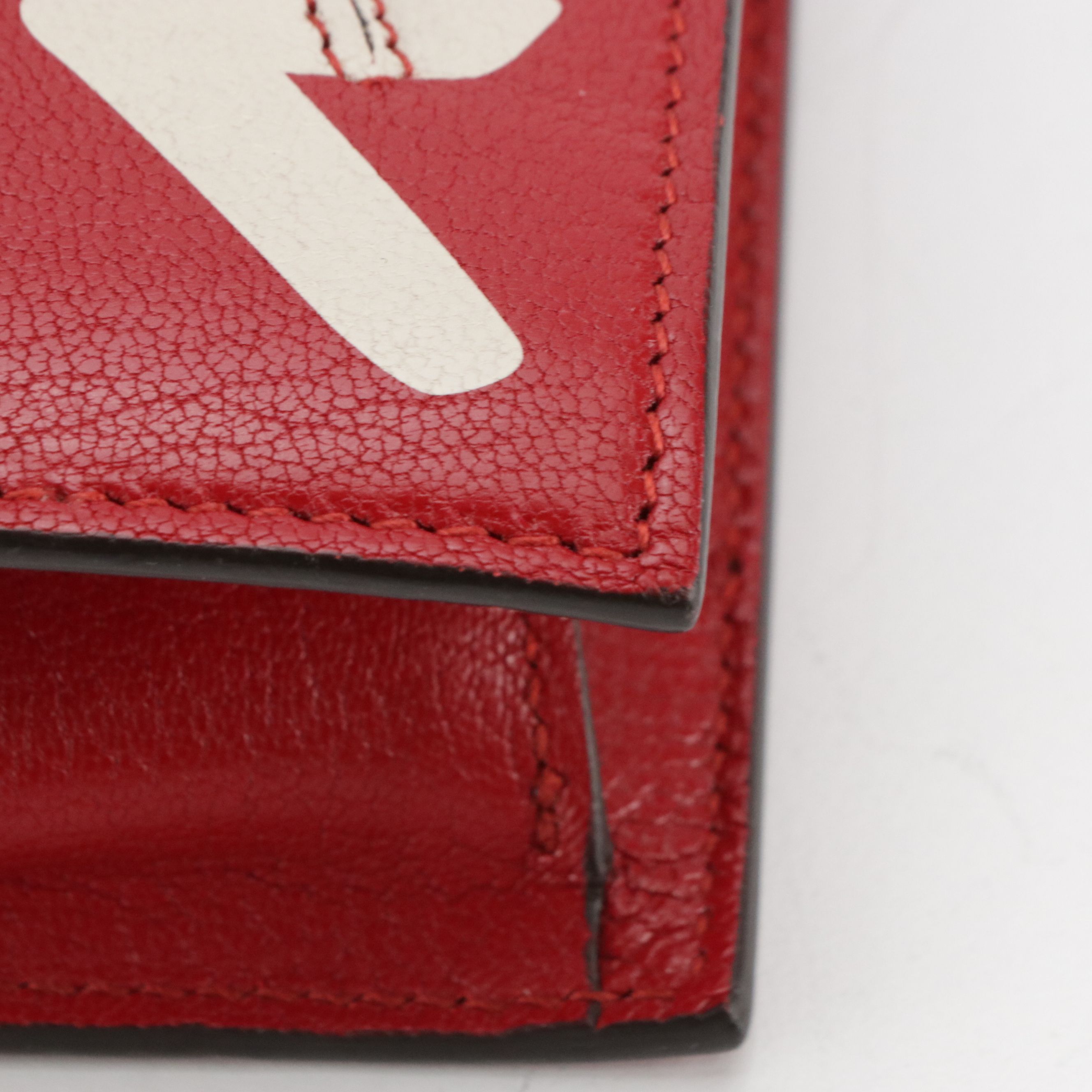 Gucci Top Handle Osiride Shoulder Bag in Red Grained Leather