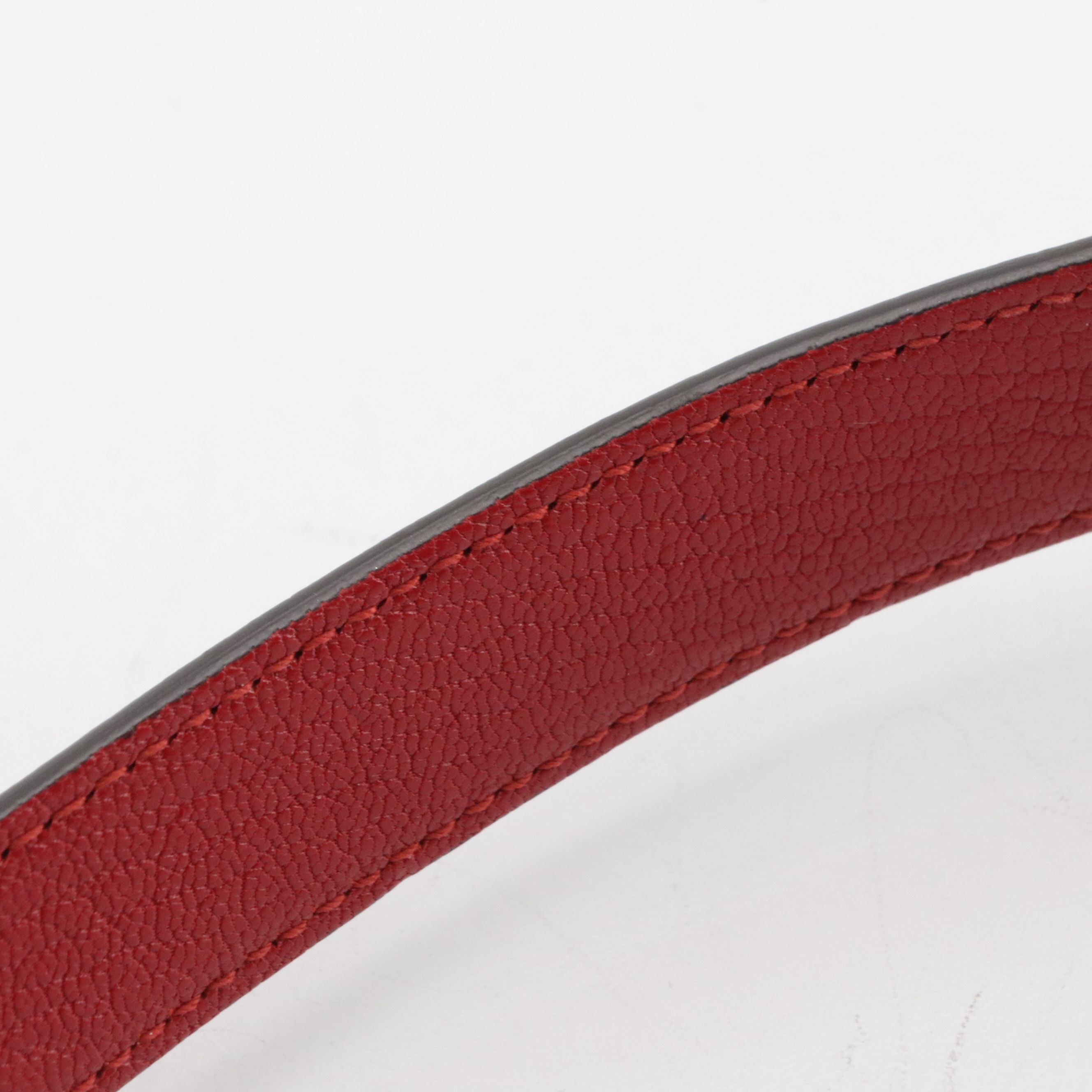 Gucci Top Handle Osiride Shoulder Bag in Red Grained Leather