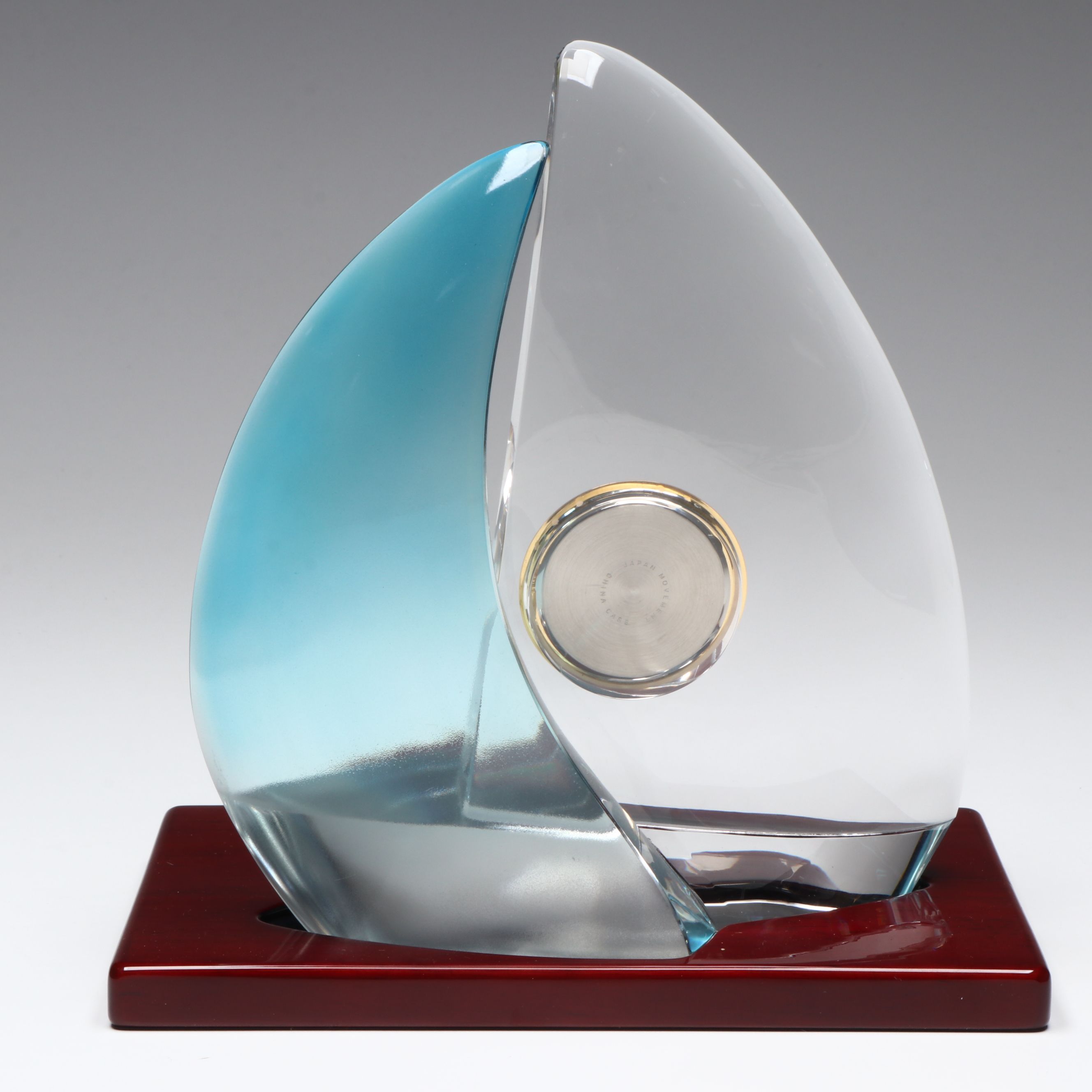 Bulova Crystal Sailboat Desk Clock