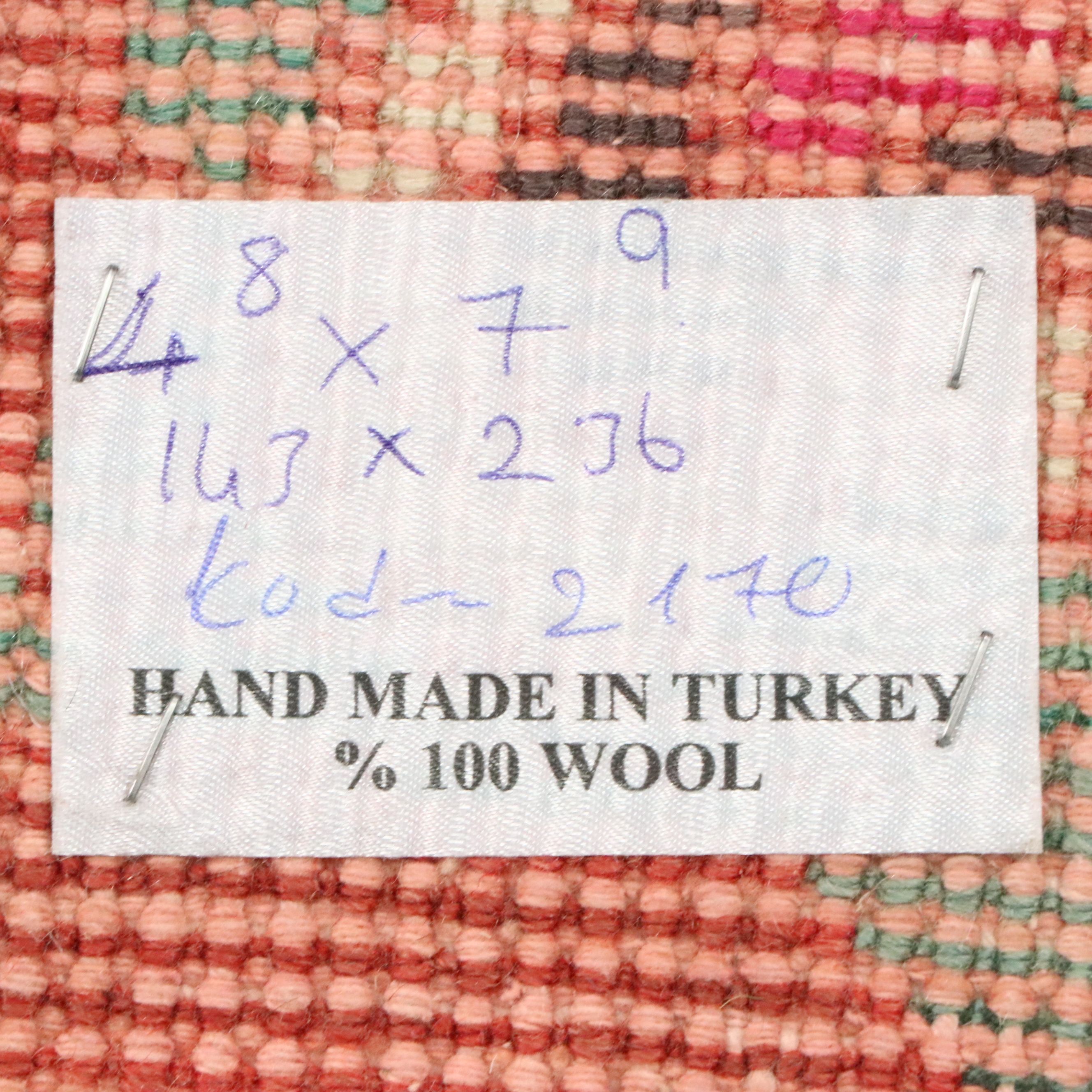 4'9 x 7'10 Hand-Knotted Turkish Anatolian Area Rug