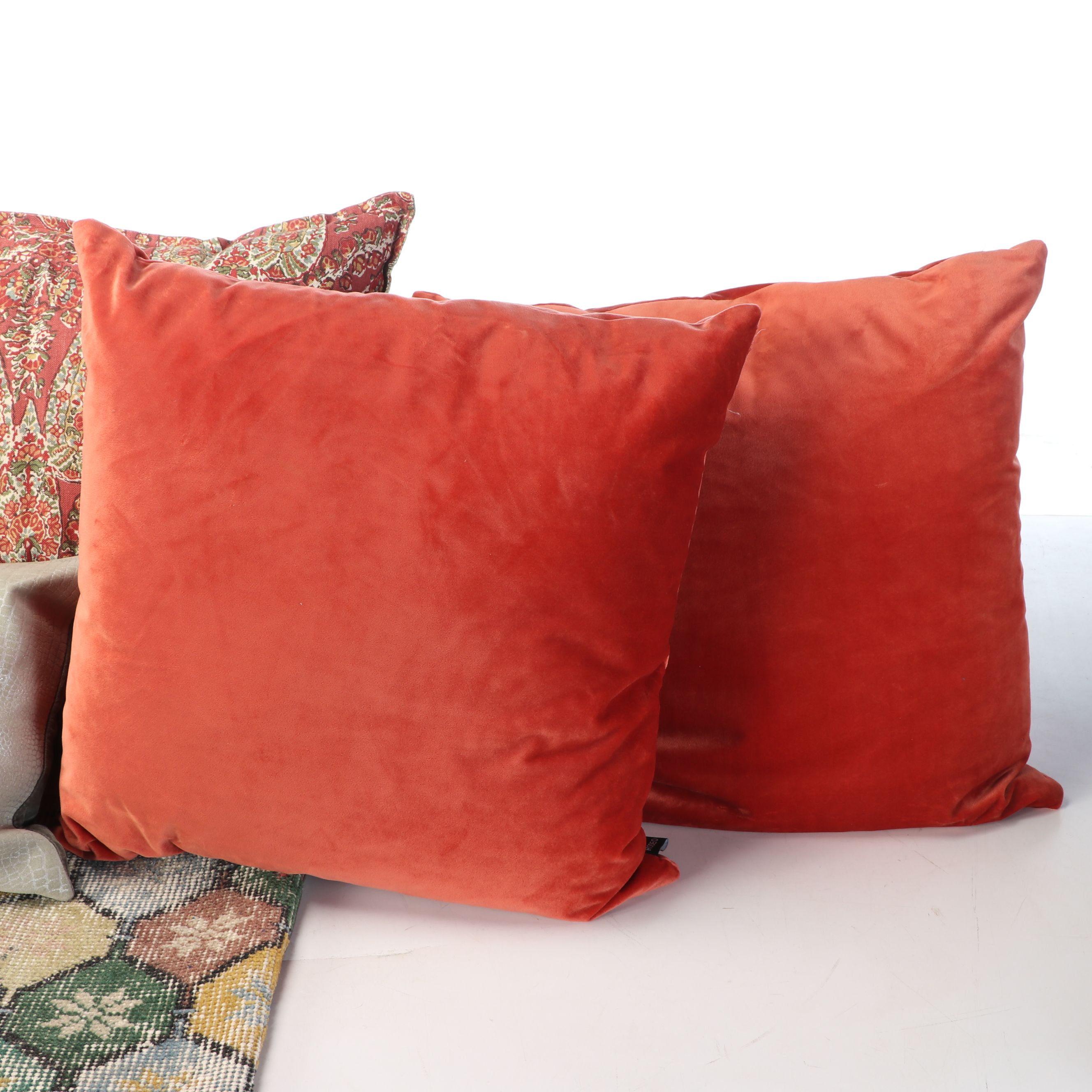 Faux Snakeskin Suede Pillow with More Decorative Throw Pillows and Covers