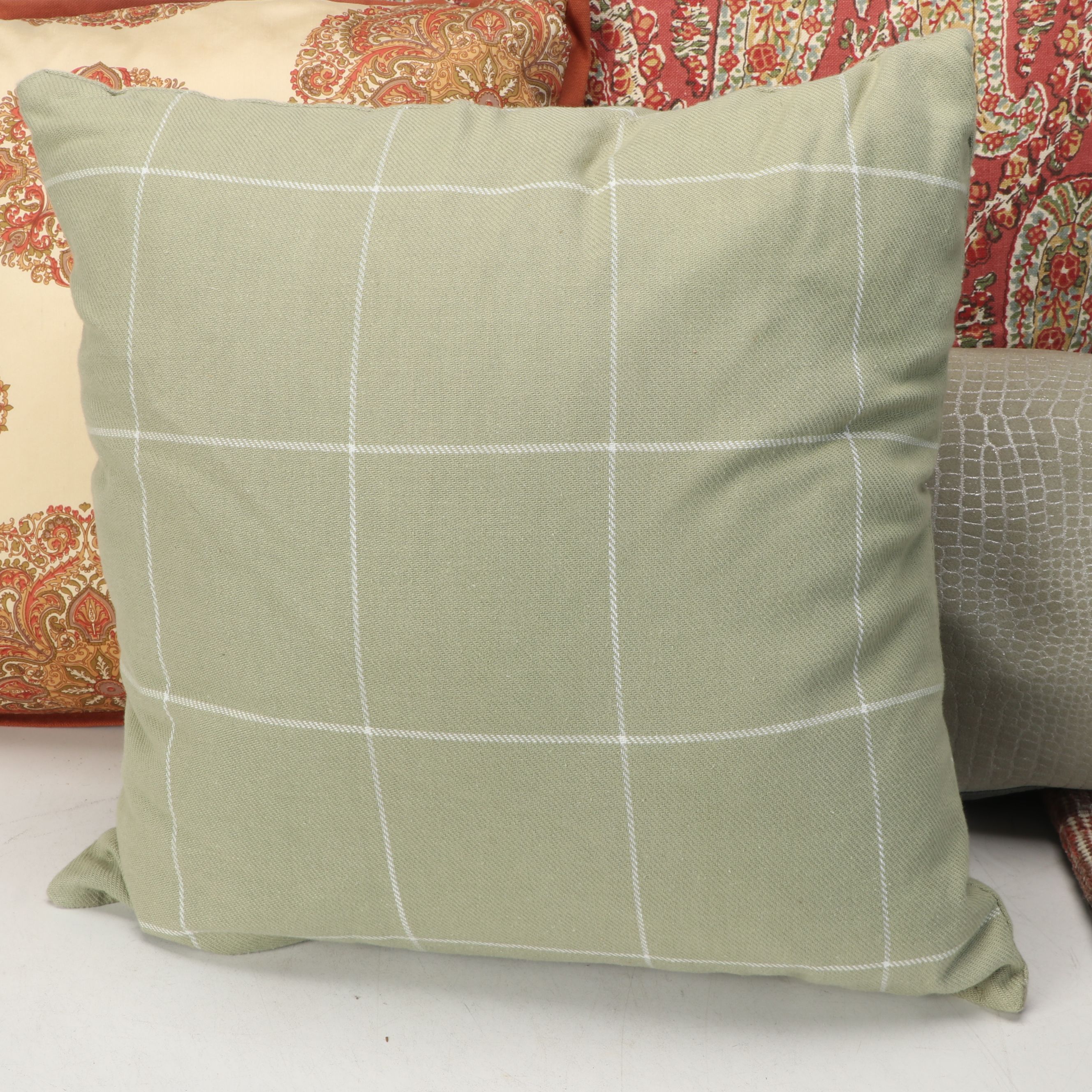 Faux Snakeskin Suede Pillow with More Decorative Throw Pillows and Covers