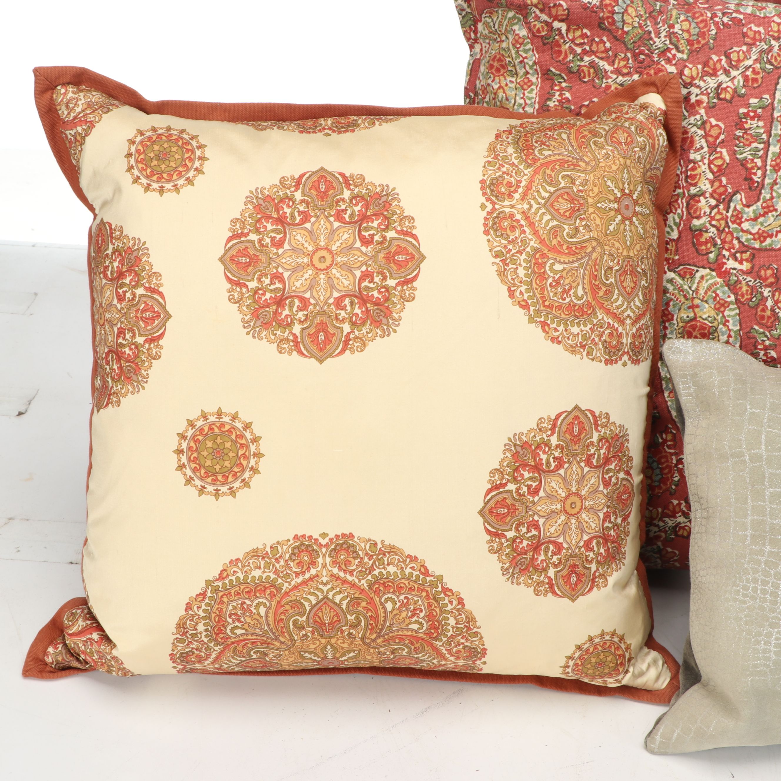 Faux Snakeskin Suede Pillow with More Decorative Throw Pillows and Covers