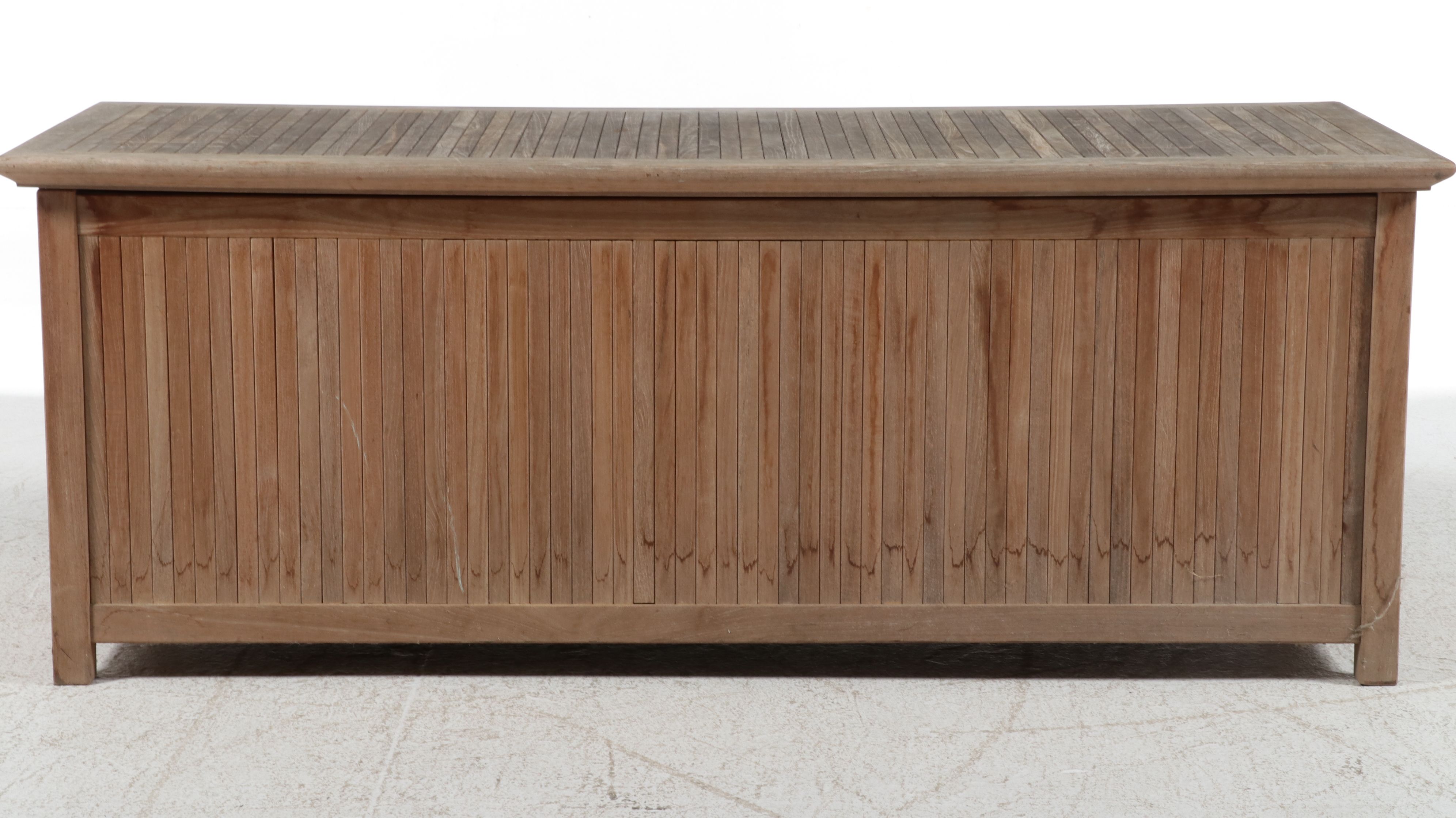 Contemporary Slatted Teak Storage Chest