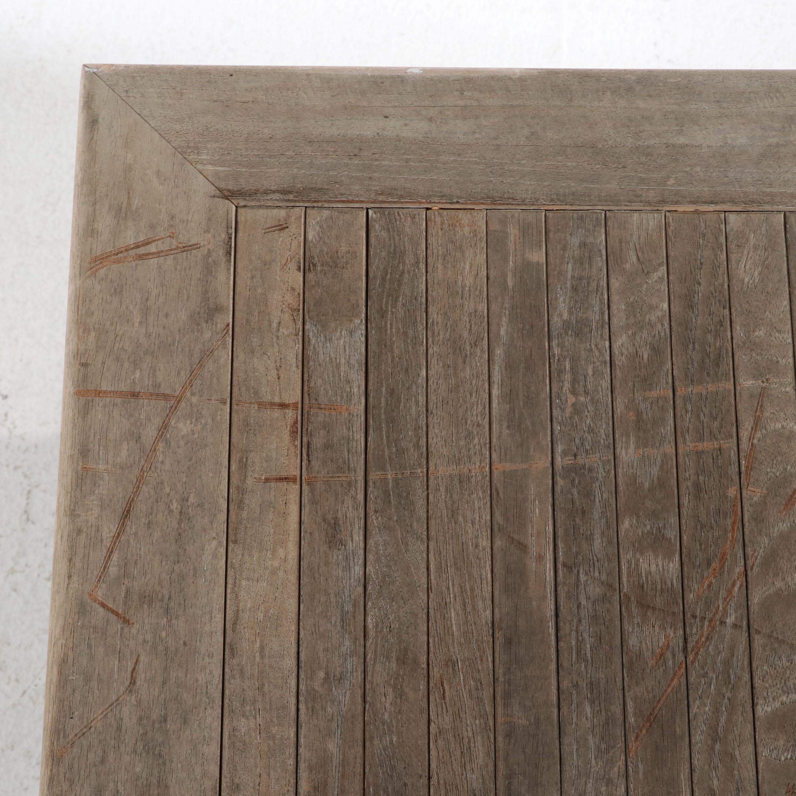 Contemporary Slatted Teak Storage Chest