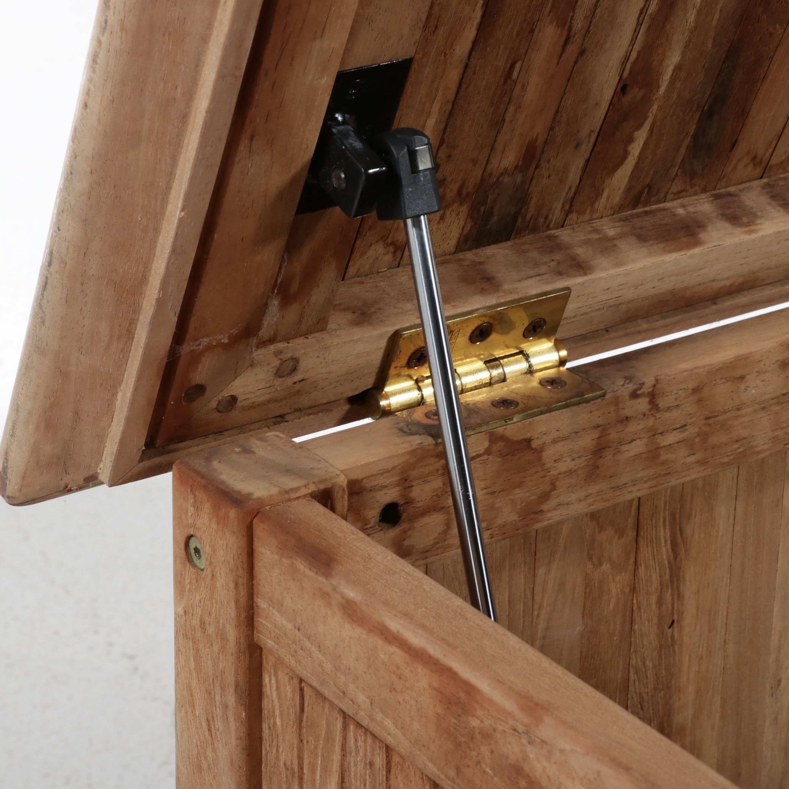 Contemporary Slatted Teak Storage Chest