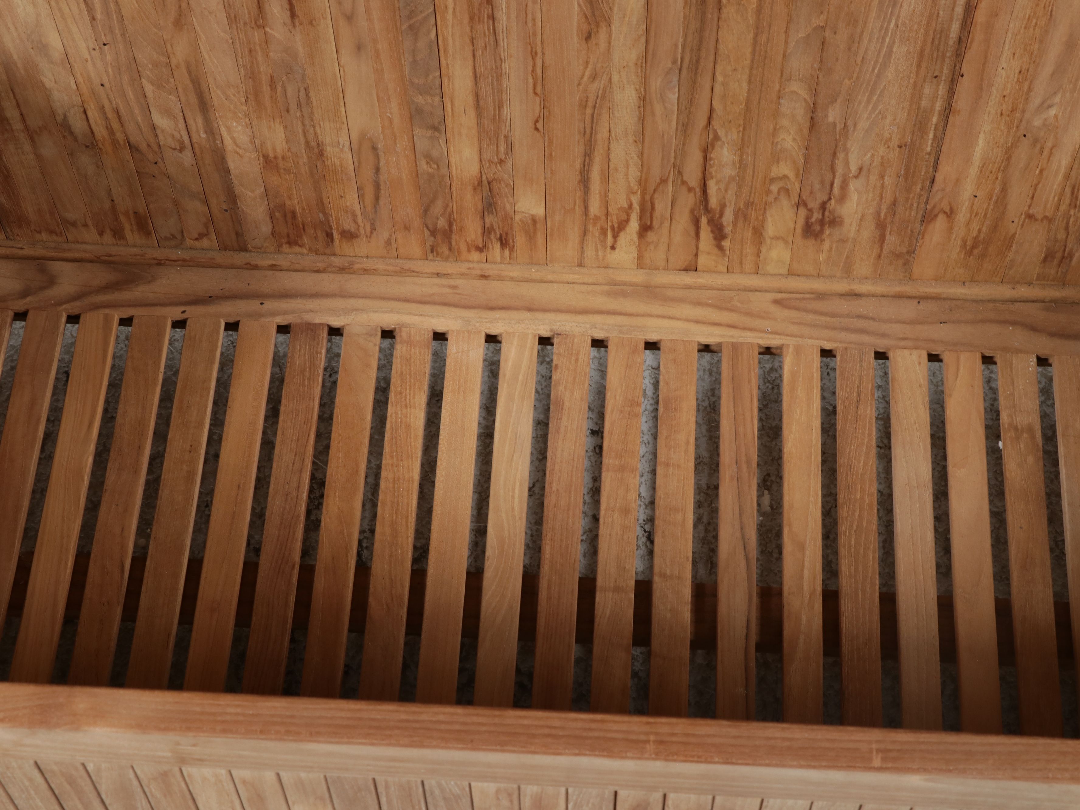 Contemporary Slatted Teak Storage Chest