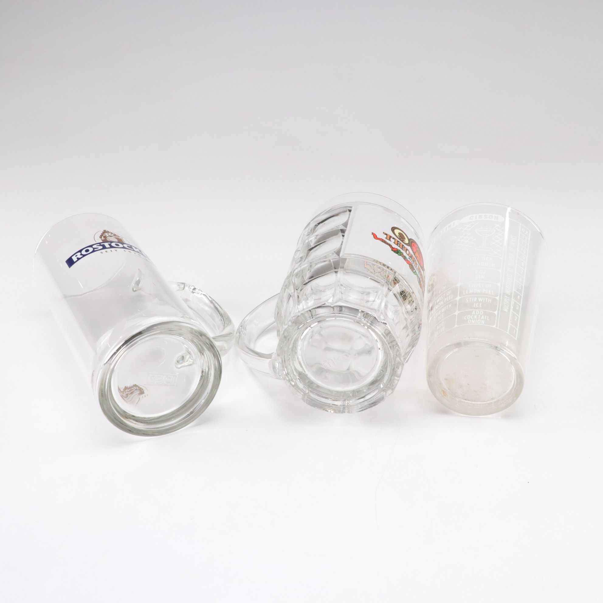 Pilsner Urquell Goblet with Mixing Sticks and Other Beer, Lager, & Ale Glasses