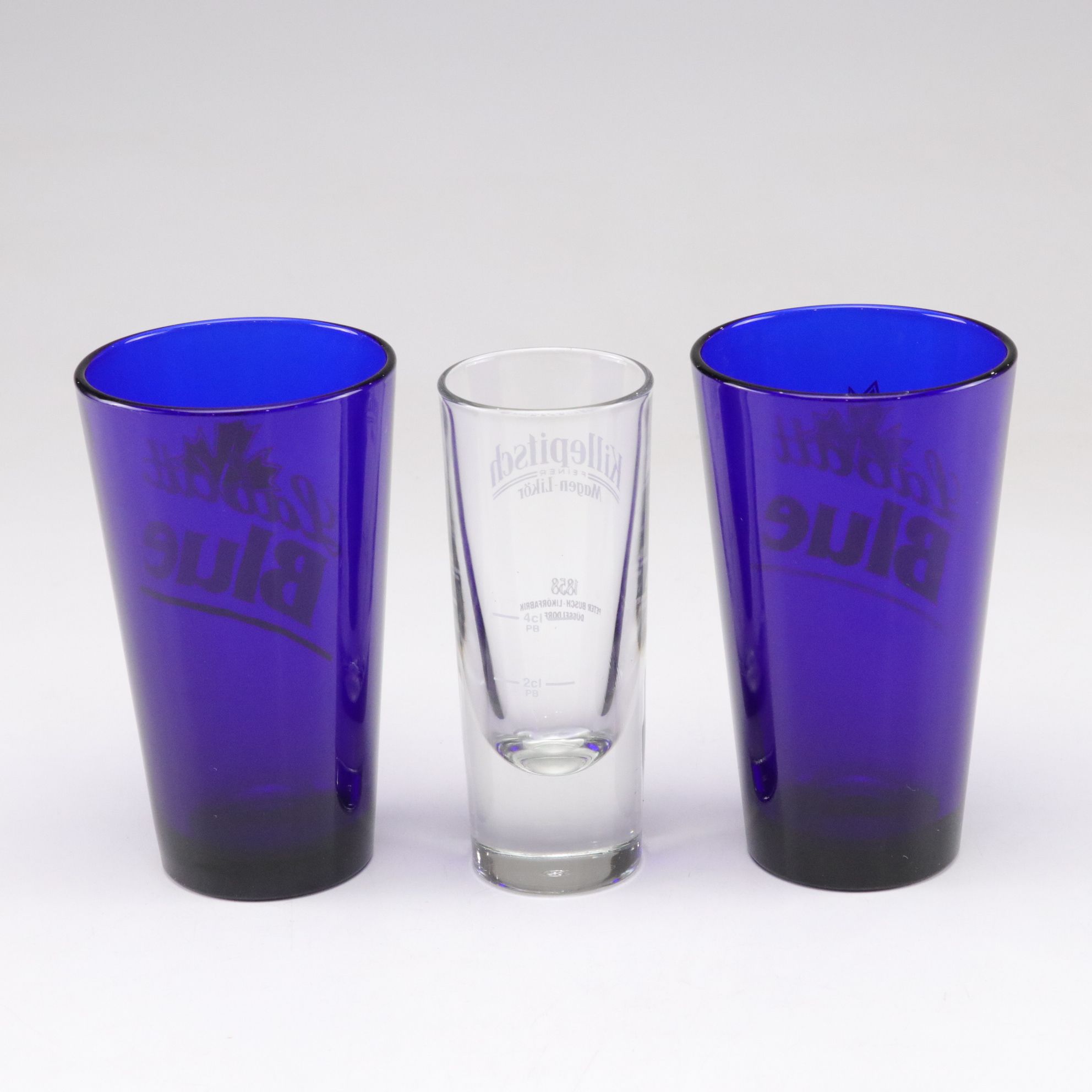 Pilsner Urquell Goblet with Mixing Sticks and Other Beer, Lager, & Ale Glasses