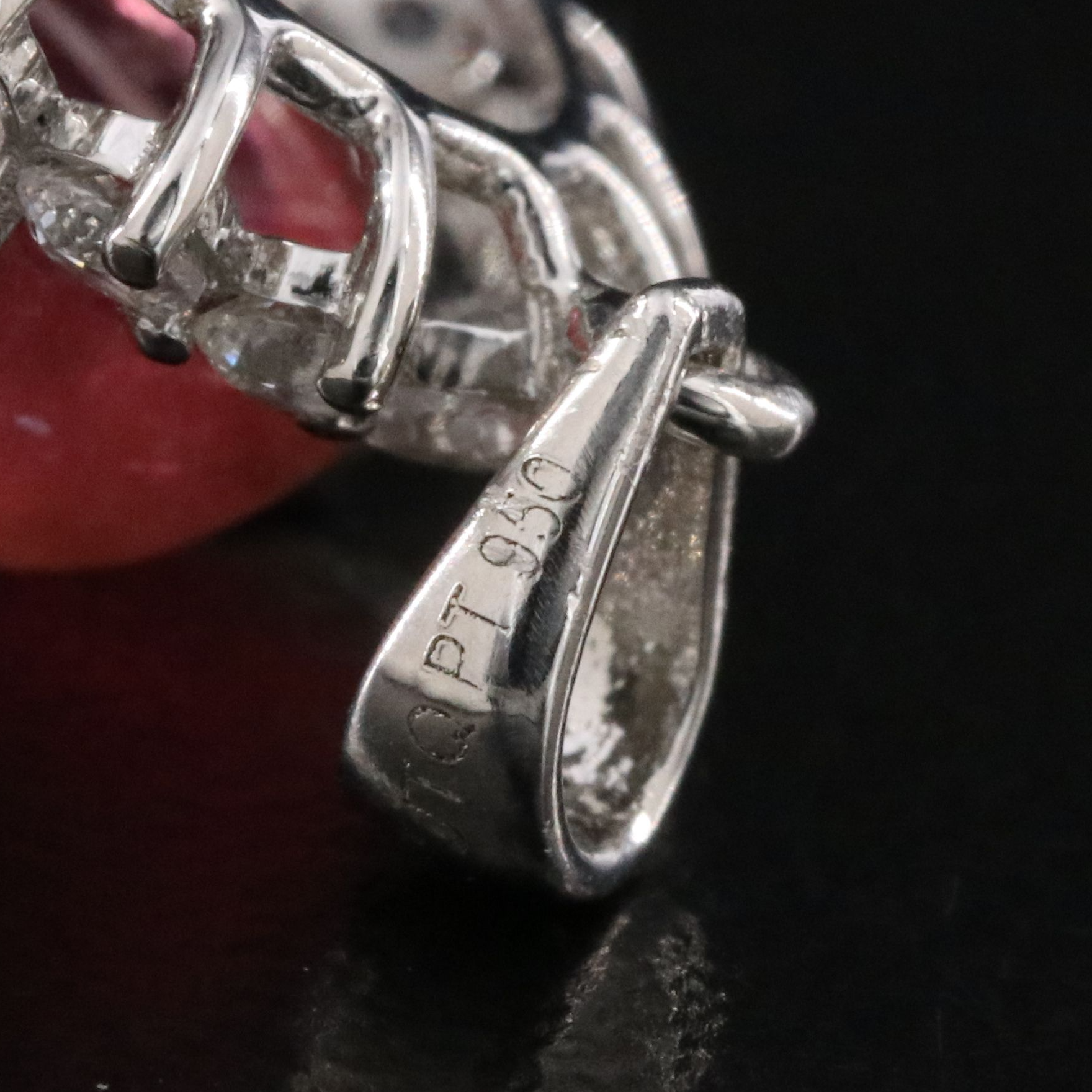 Platinum Tourmaline and White Sapphire Pendant