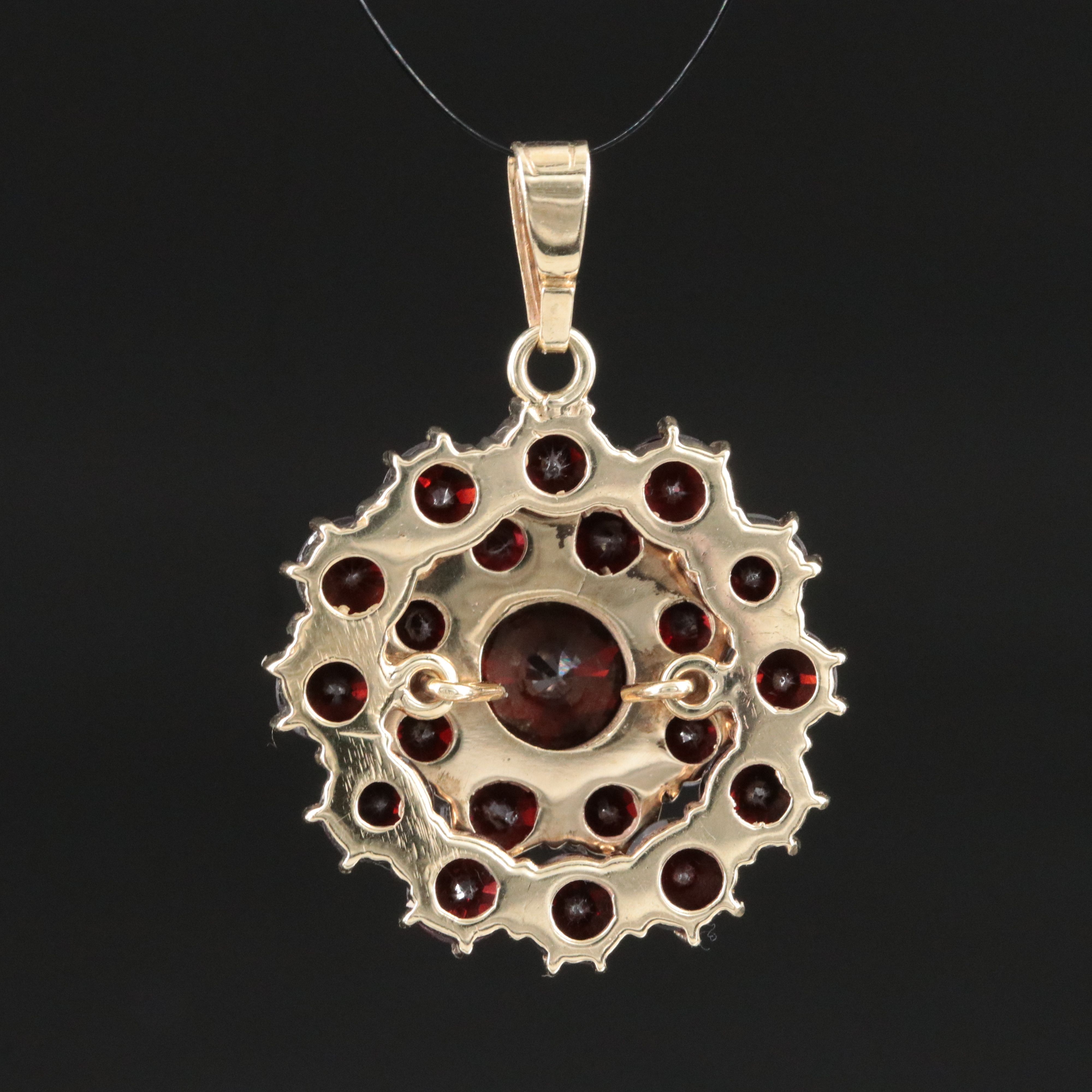 Vintage Bohemian Style Garnet Pendant