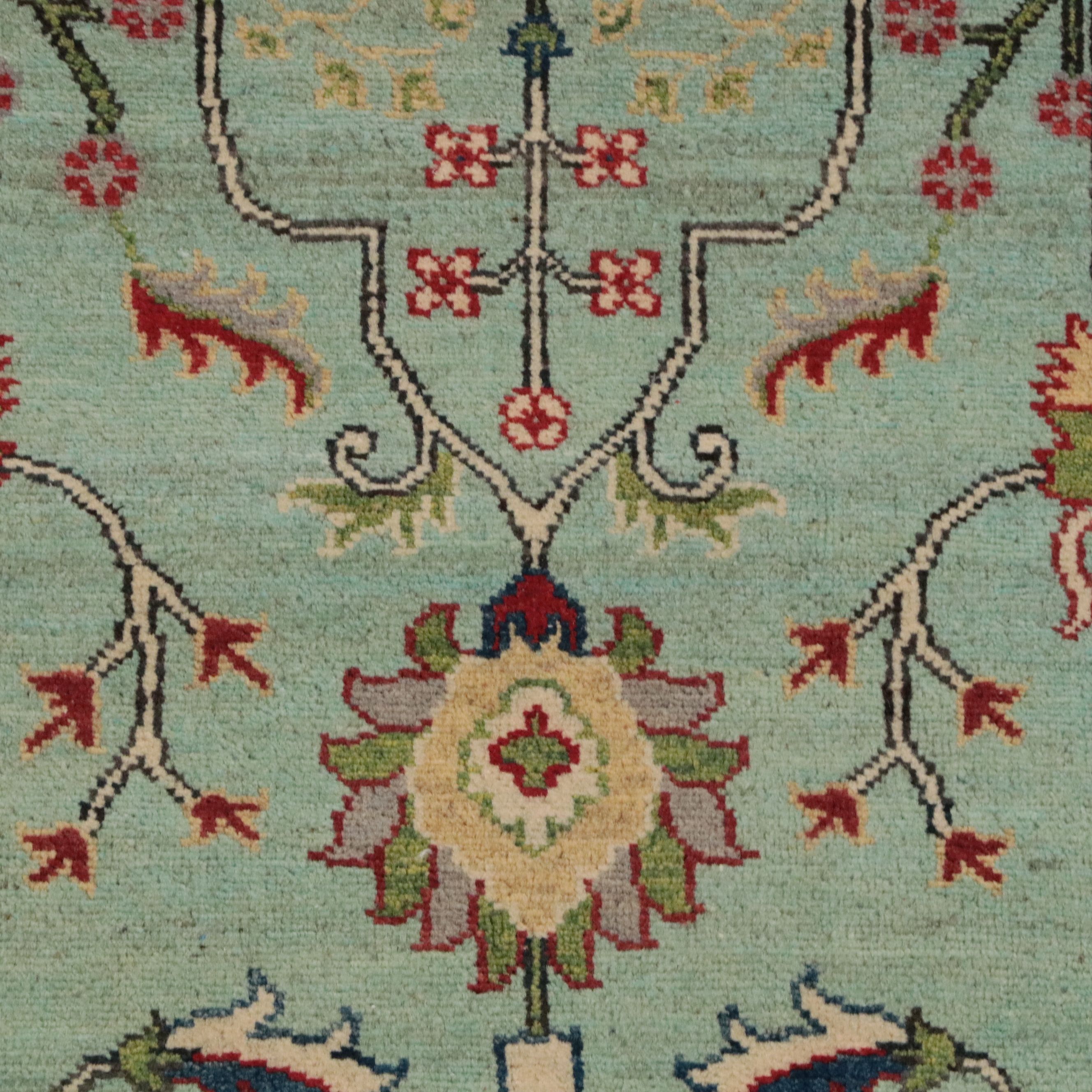 1'11 x 5'11 Hand-Knotted Turkish Oushak Style Carpet Runner