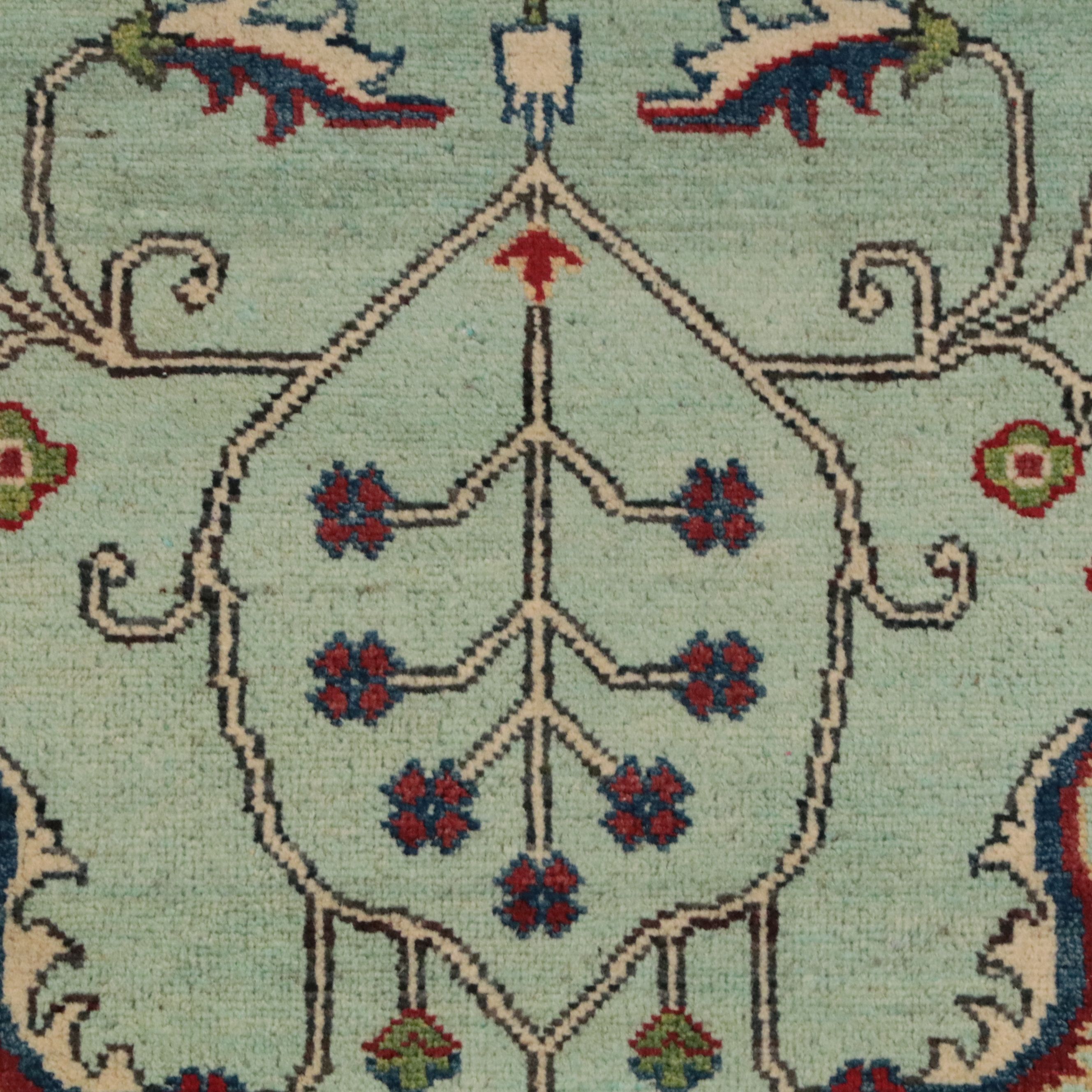 1'11 x 5'11 Hand-Knotted Turkish Oushak Style Carpet Runner