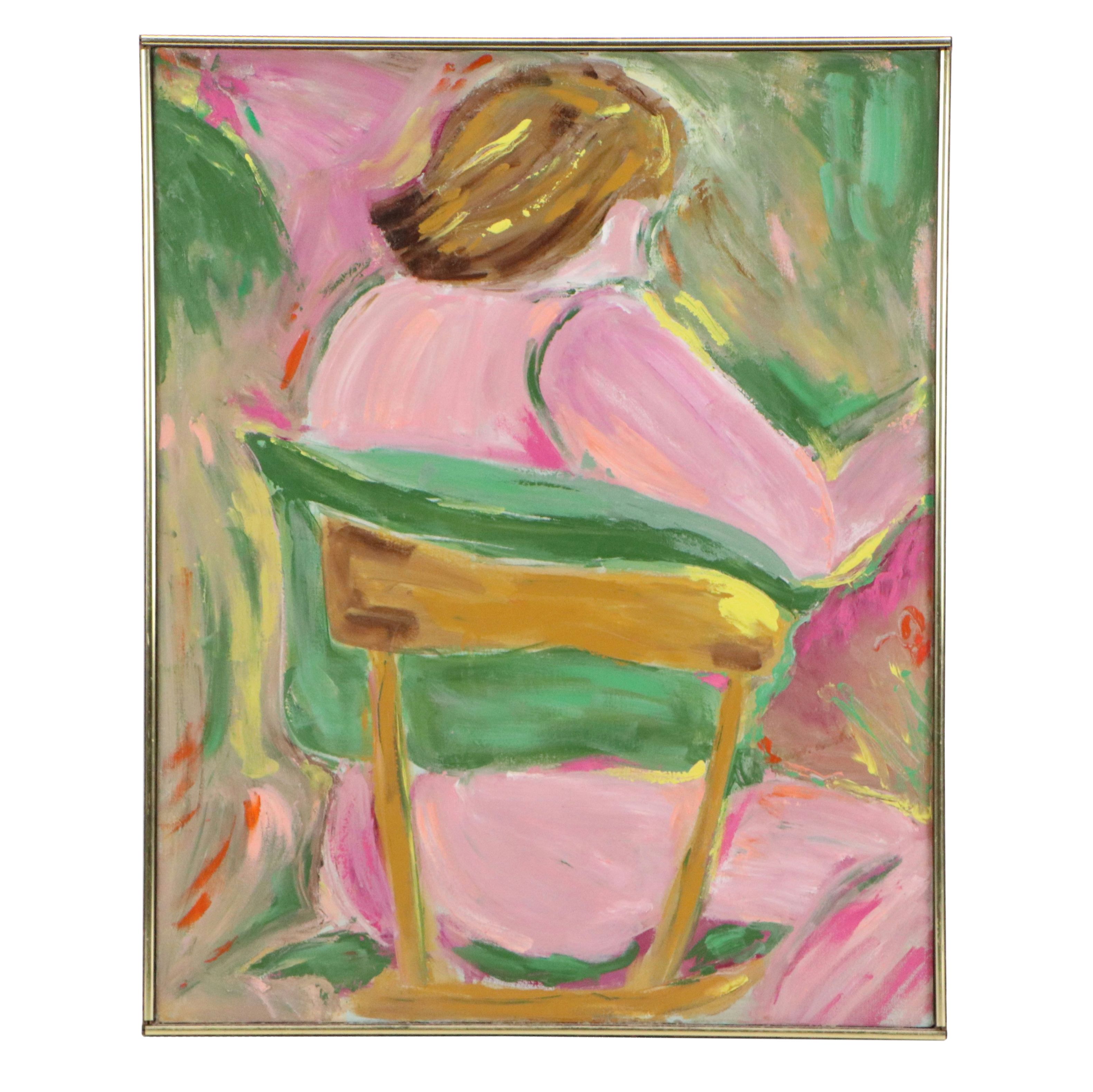 Mary Numrich Acrylic Painting "The Unknown," 1980