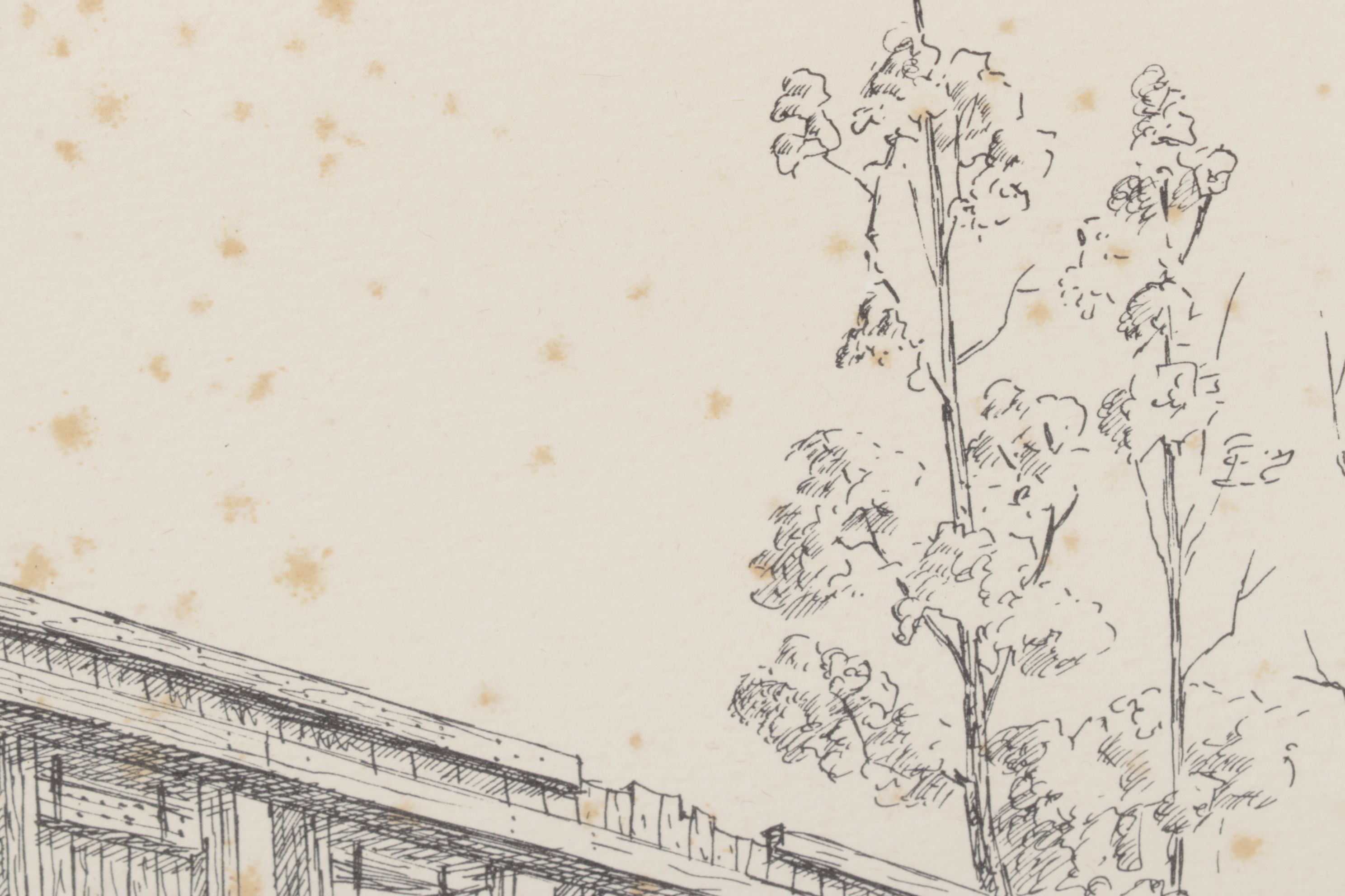 W.R. Doherty Etching of Mining Infrastructure "Illium Chutes", 1970