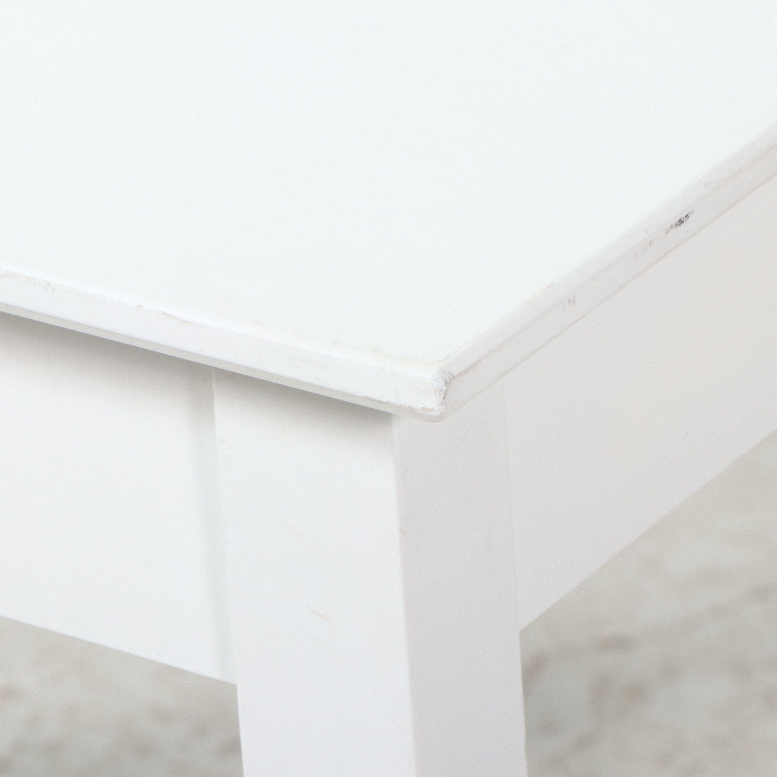 Contemporary White Desk and Upholstered Wingback Office Chair