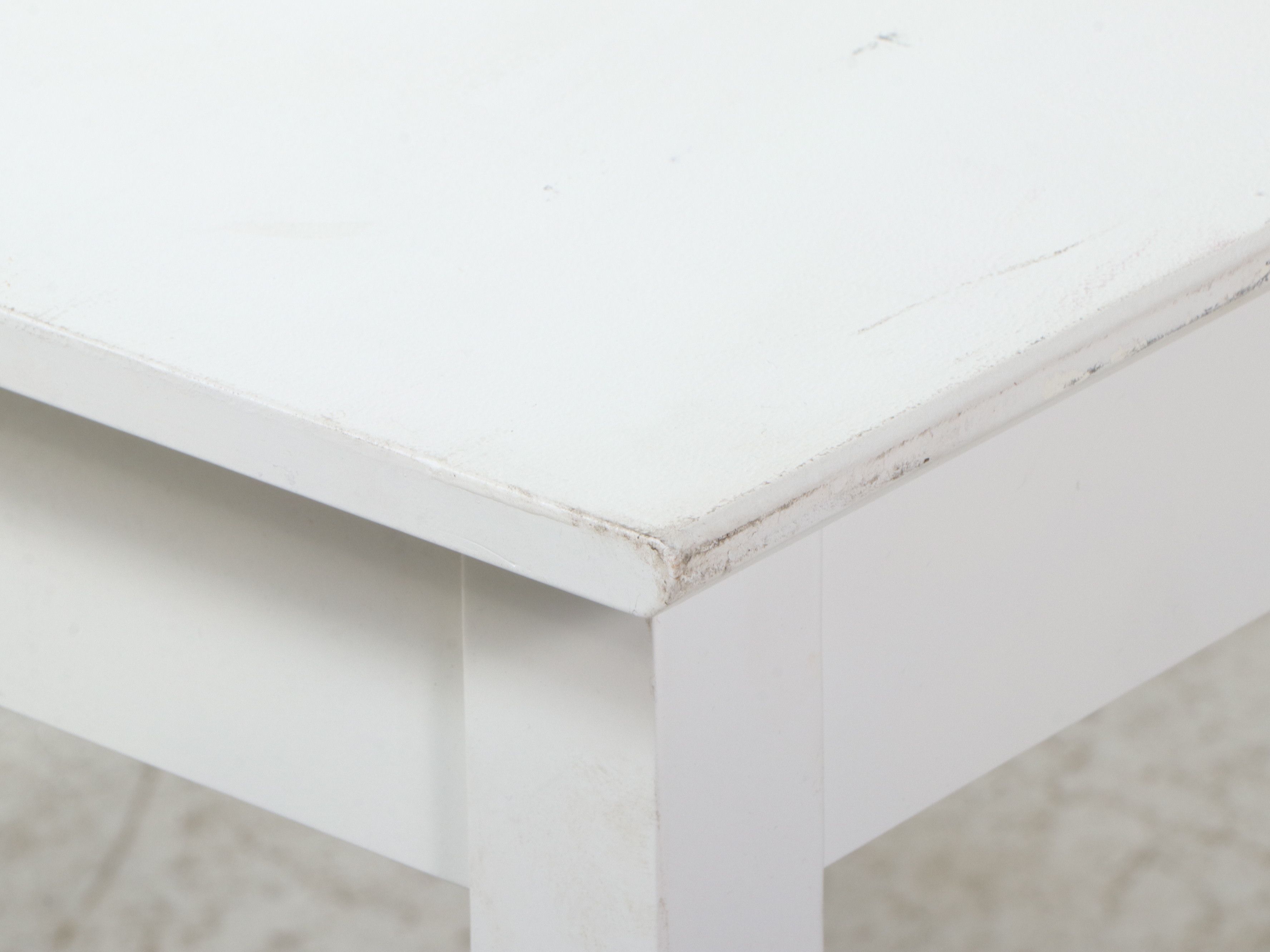 Contemporary White Desk and Upholstered Wingback Office Chair