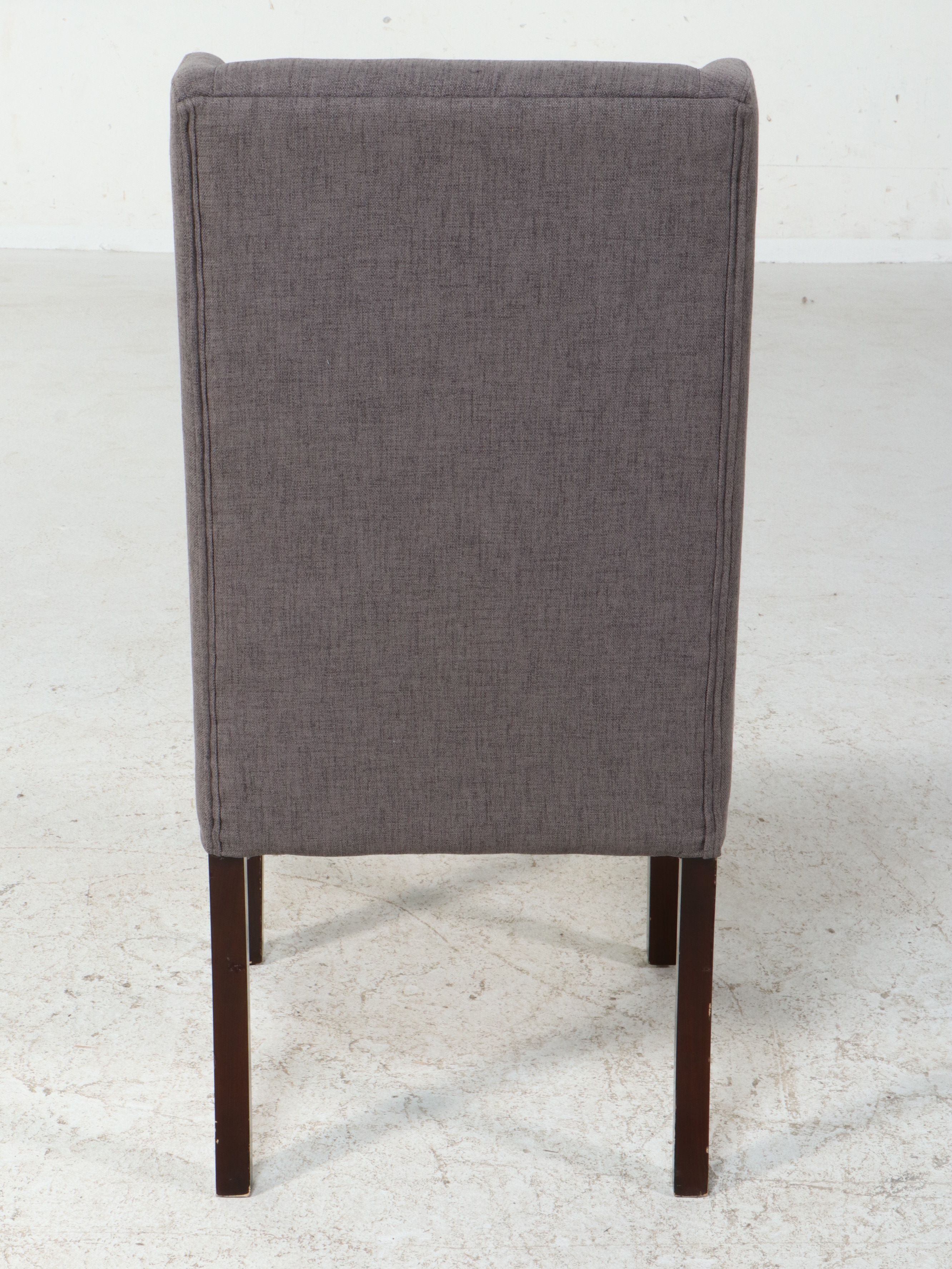 Contemporary White Desk and Upholstered Wingback Office Chair