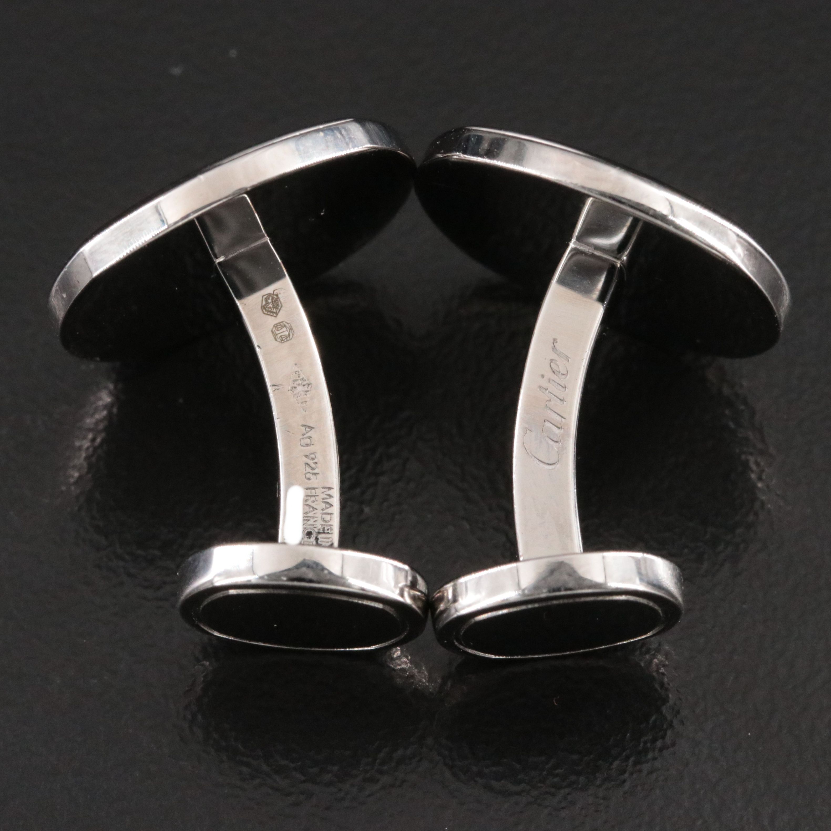 Cartier Drive de Cartier Sterling Cufflinks with  COA