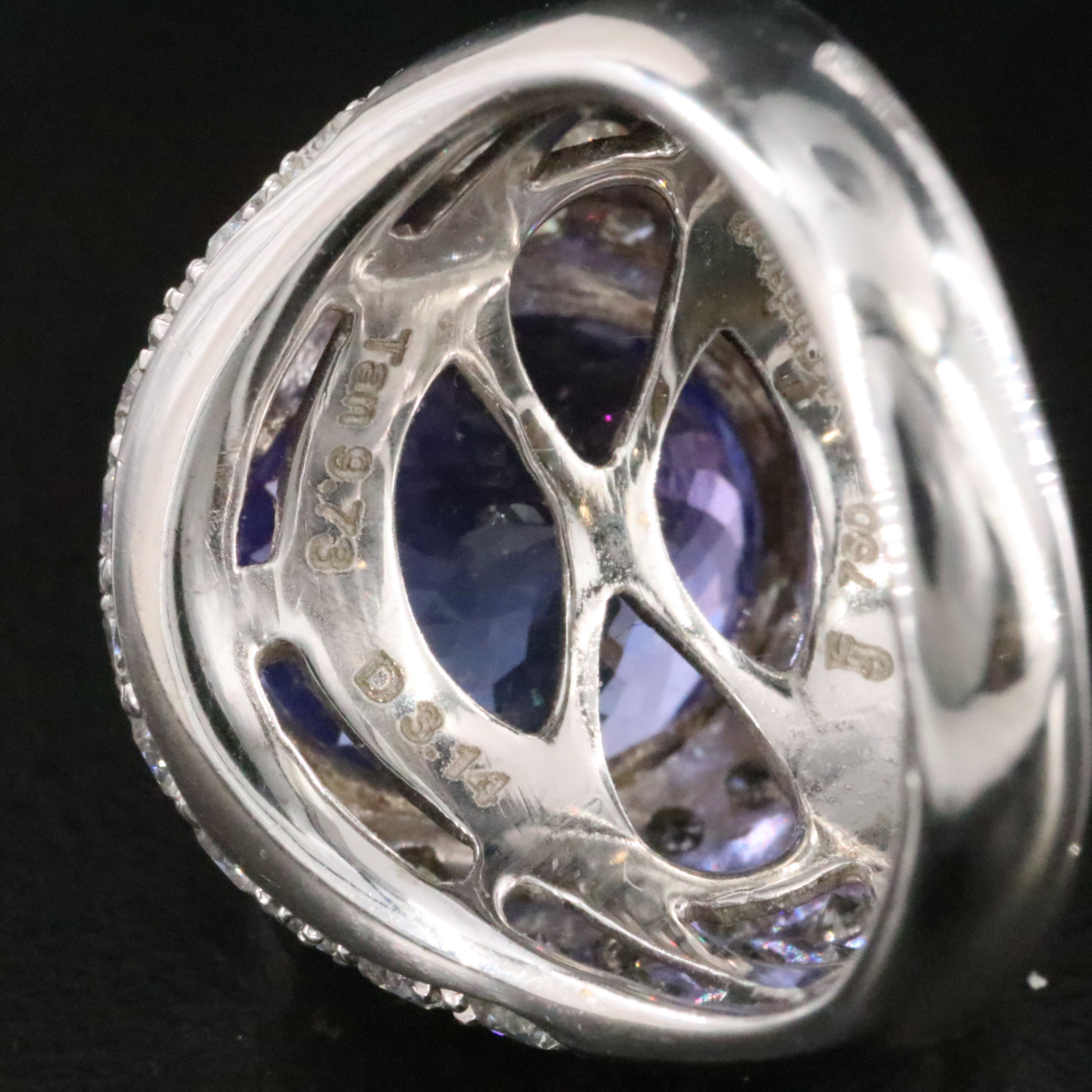 Michael Christoff 18K 9.73 CT Tanzanite and 3.14 CTW Diamond Dome Ring