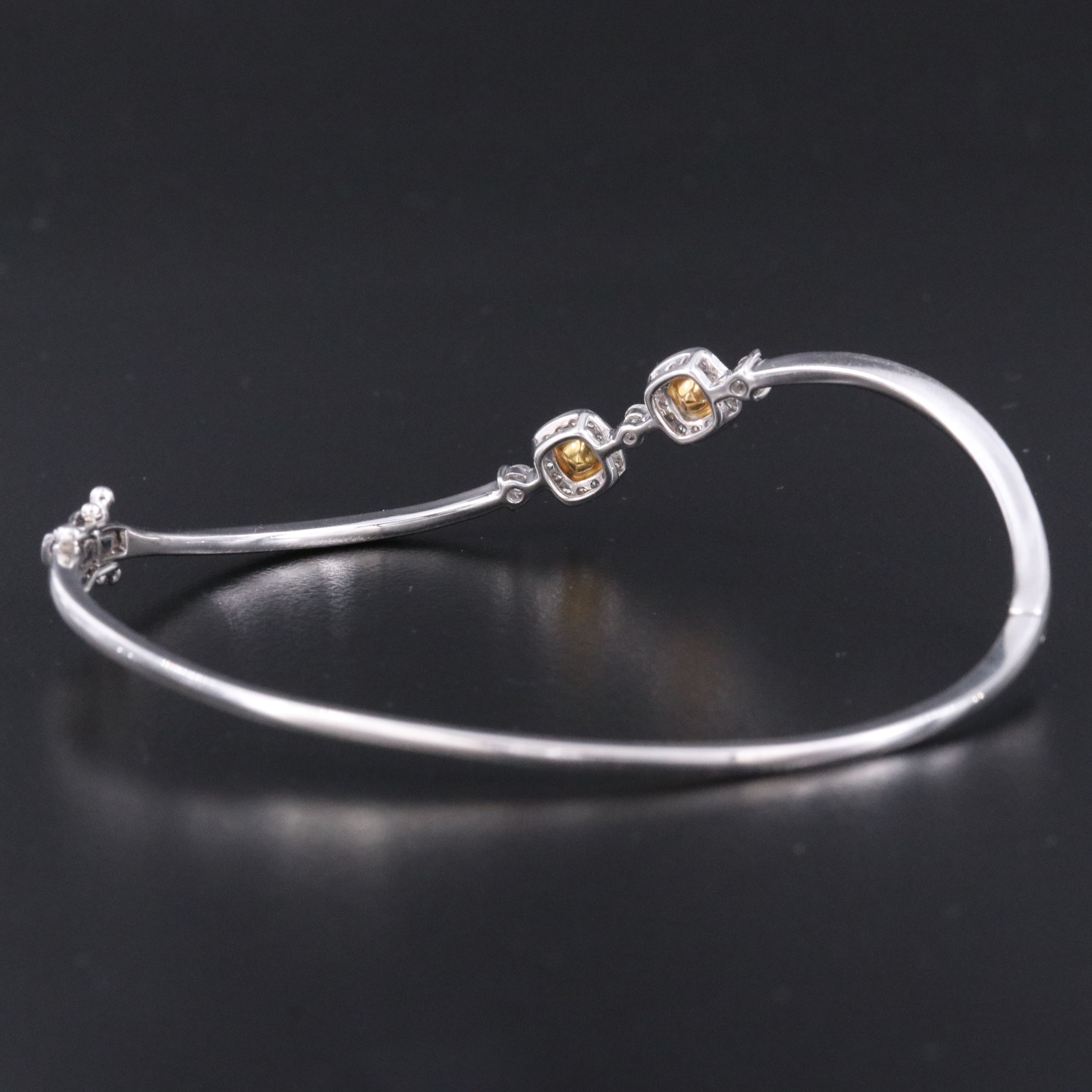 Michael Christoff 18K 1.05 CTW Diamond Bangle Bracelet Featuring Fancy Yellow