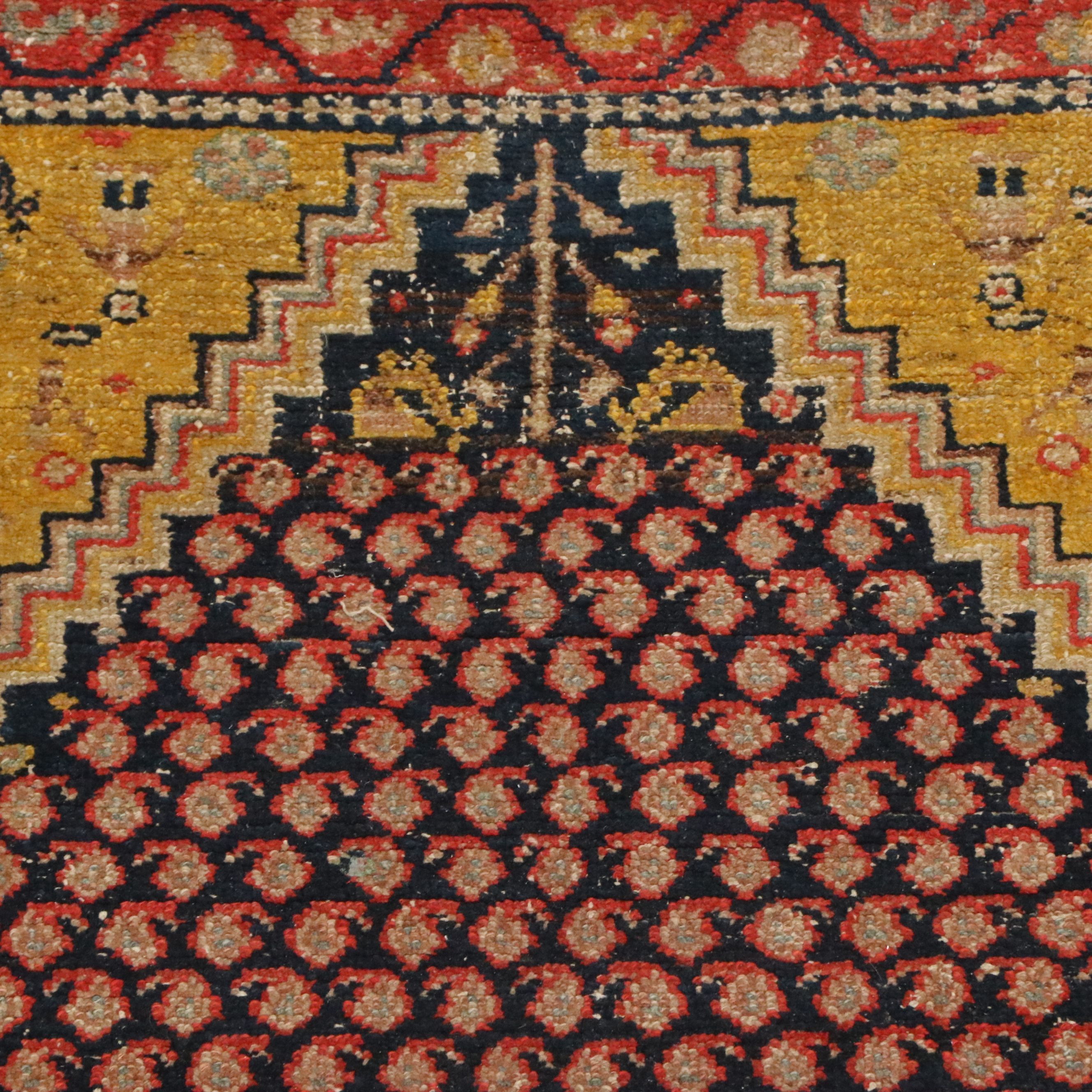 4' x 9' Hand-Knotted Persian Hamadan Area Rug